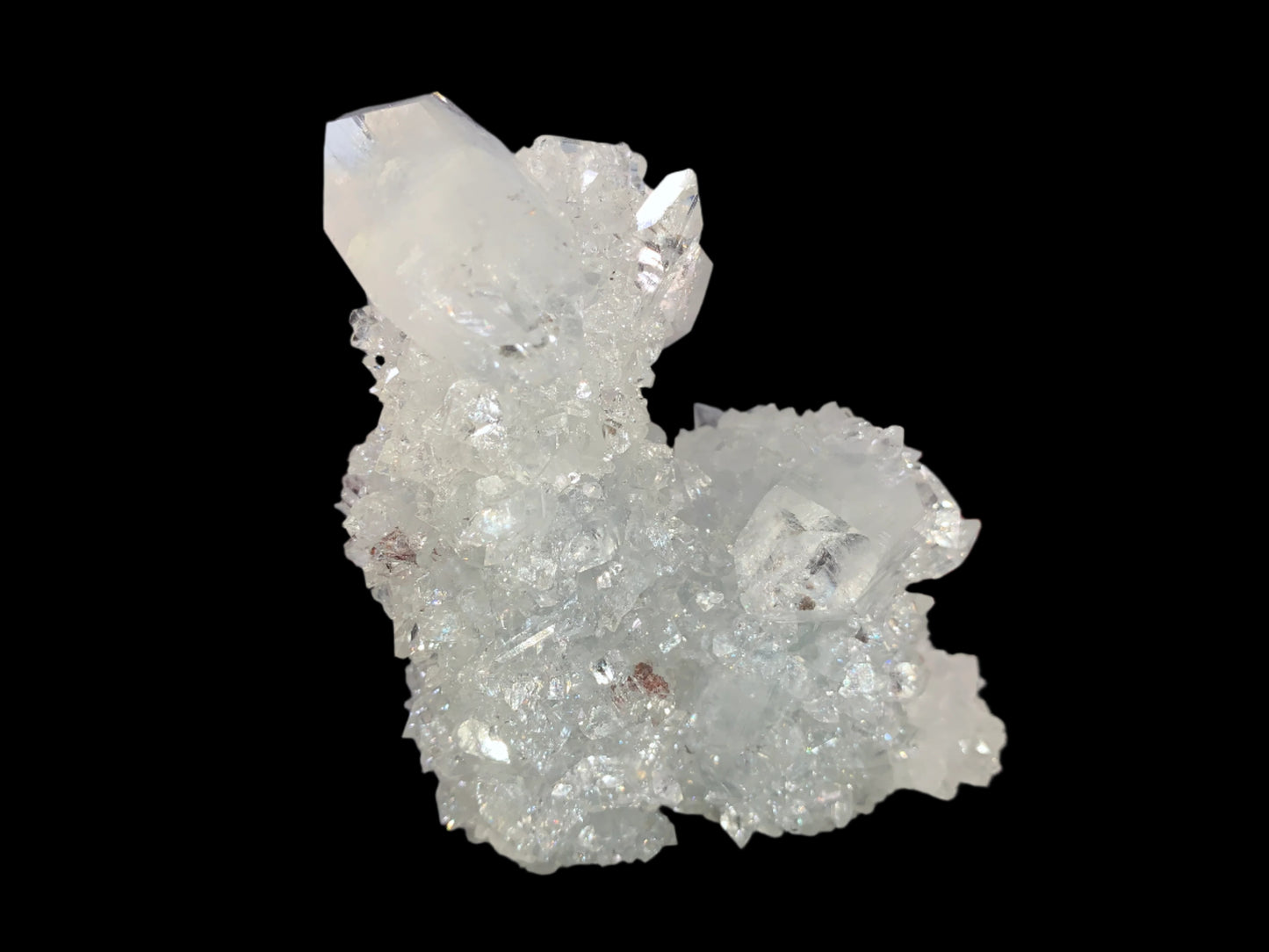 3.2" Apophyllite Cluster In Stalactite Formation w/ Rainbows