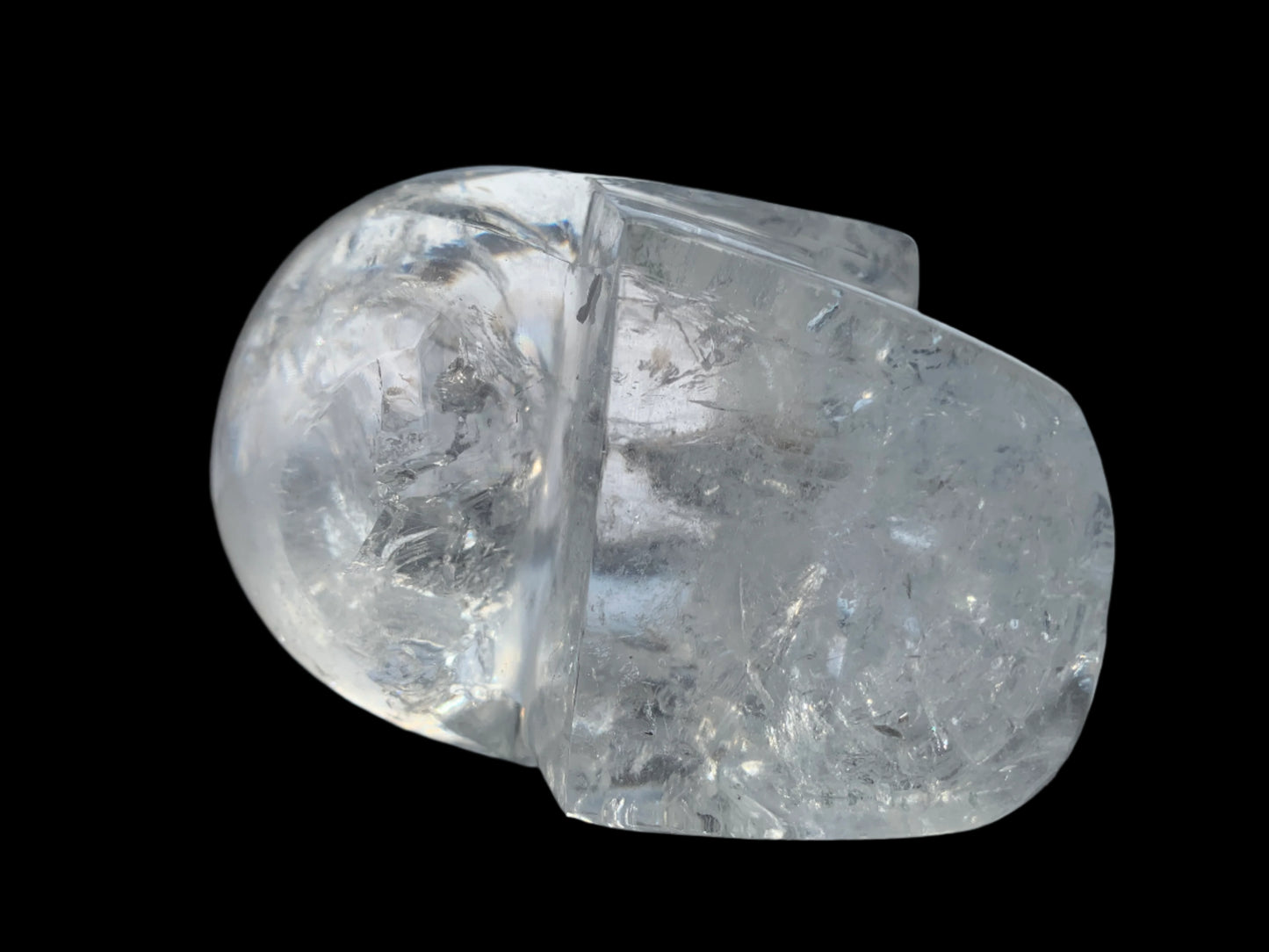 Cráneo de cuarzo del Himalaya de 4,6" con arcoíris