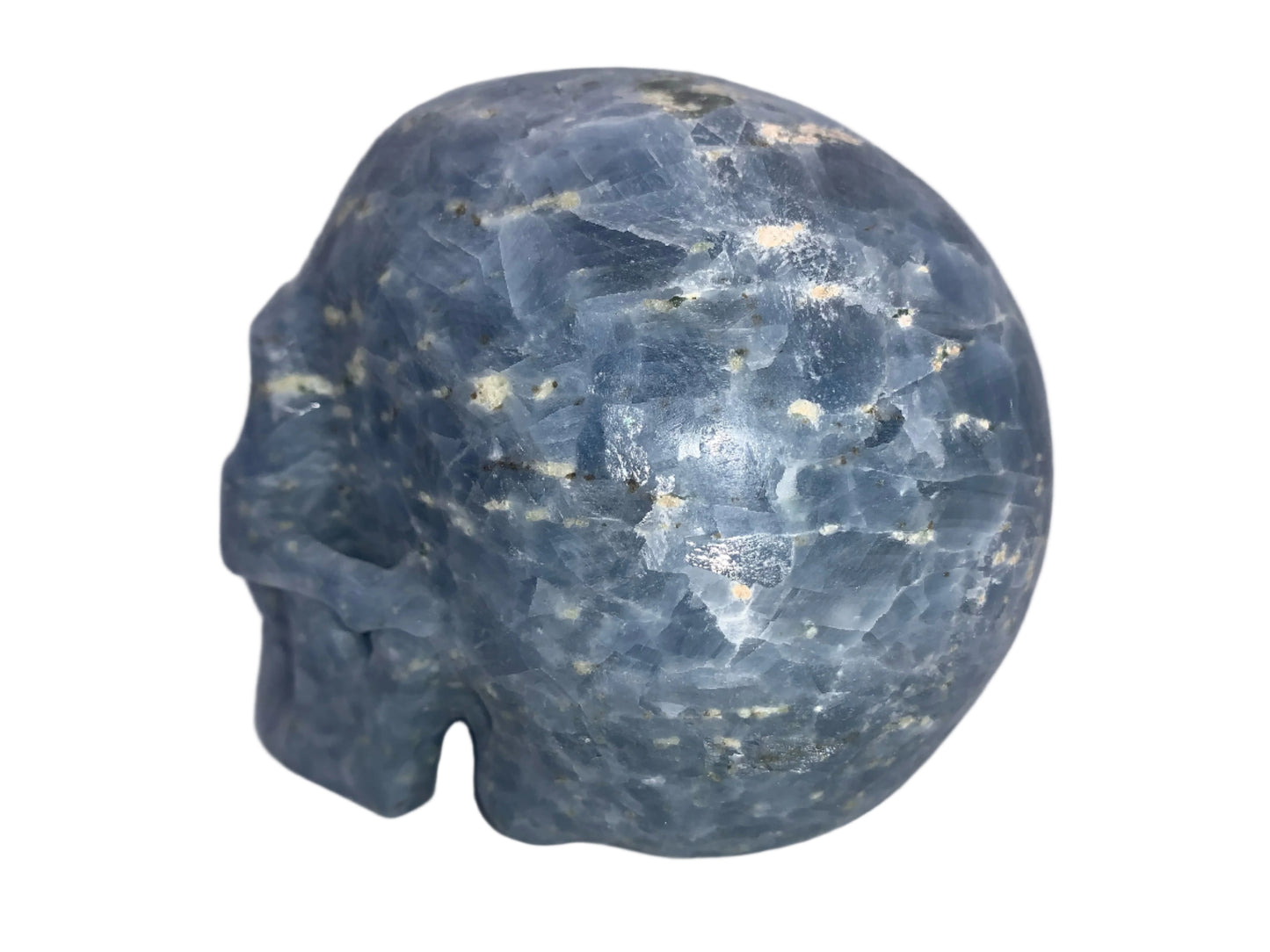 Cráneo de calcita azul de 5"