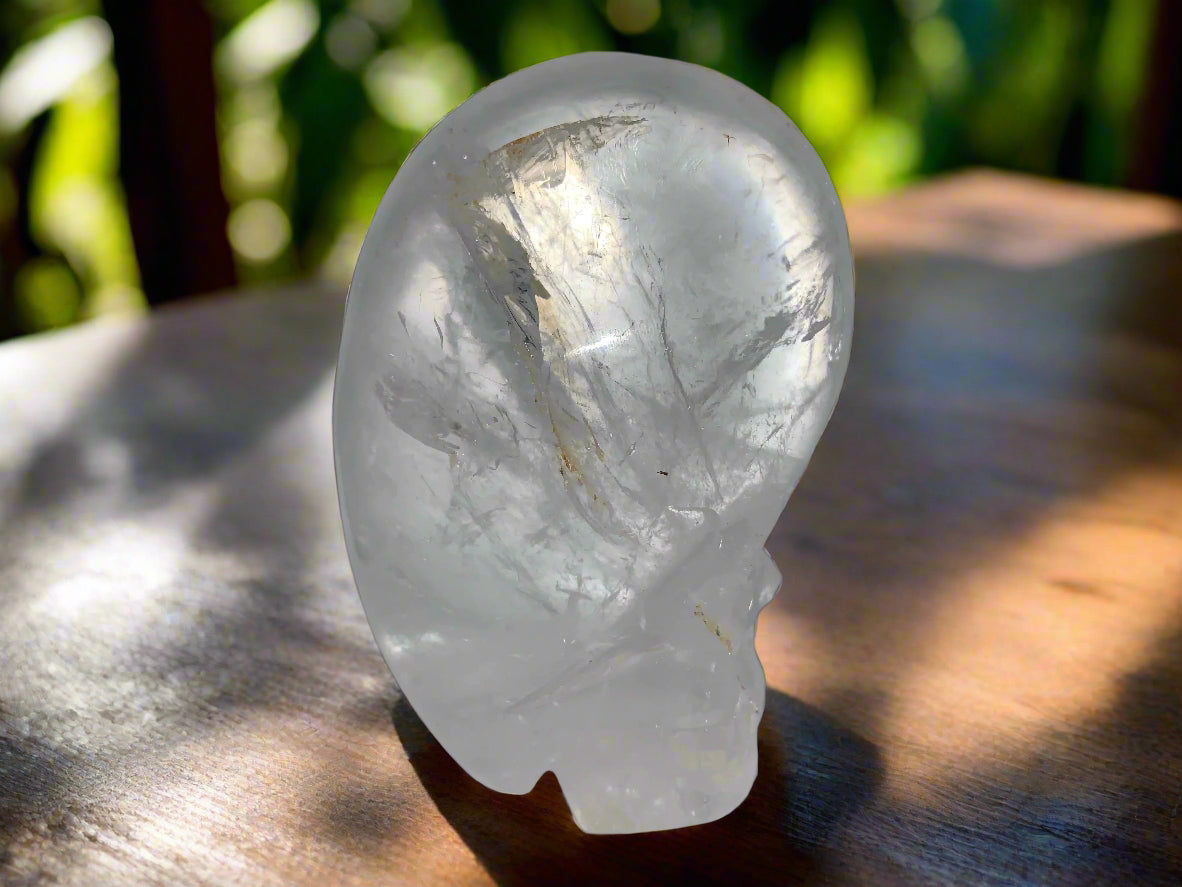 Himalayan Quartz Skull Star-brary w/ Rainbows