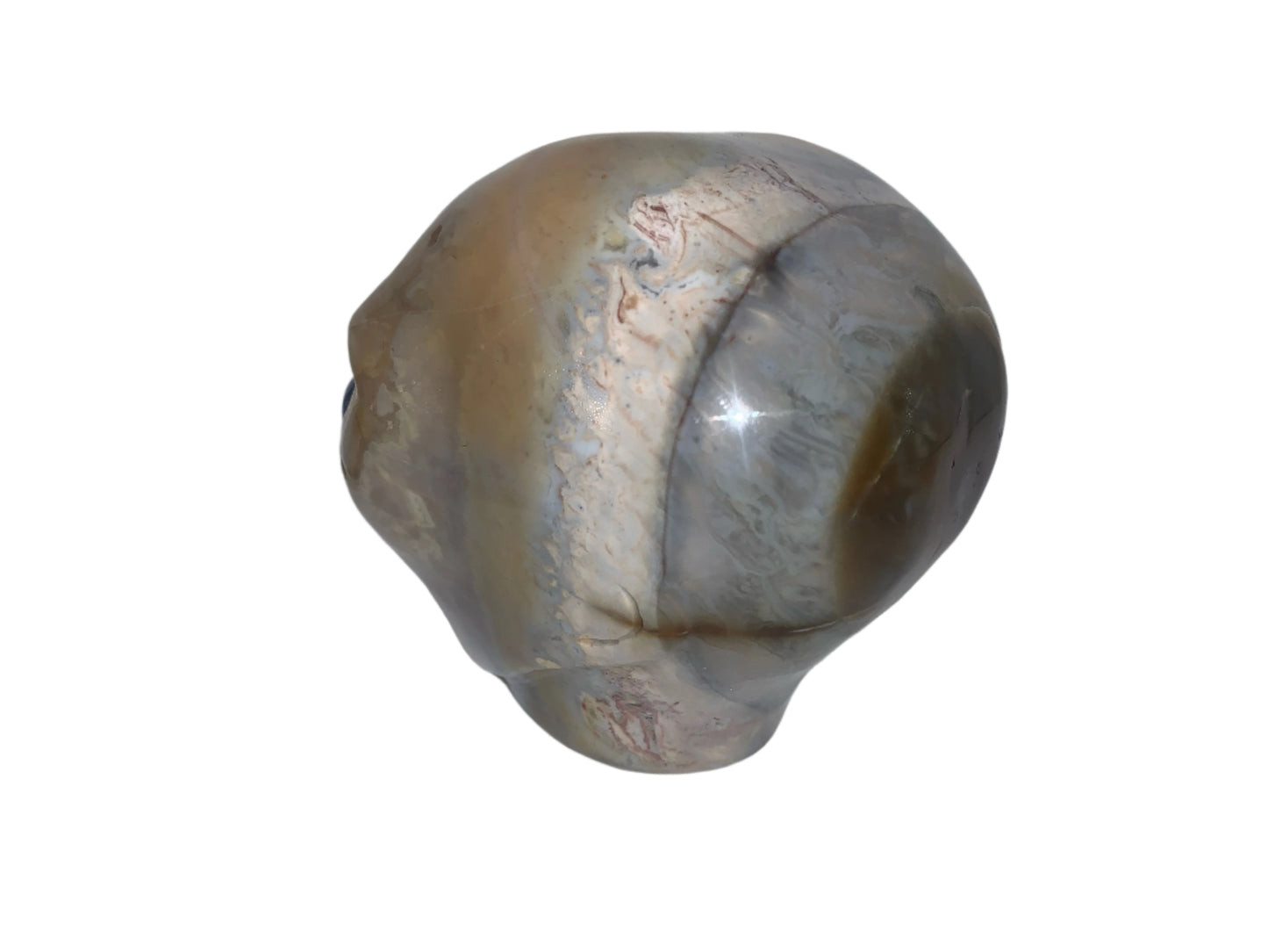 4.1" Carnelian Dendritic Agate Star Being w/ Lapis Lazuli Eyes