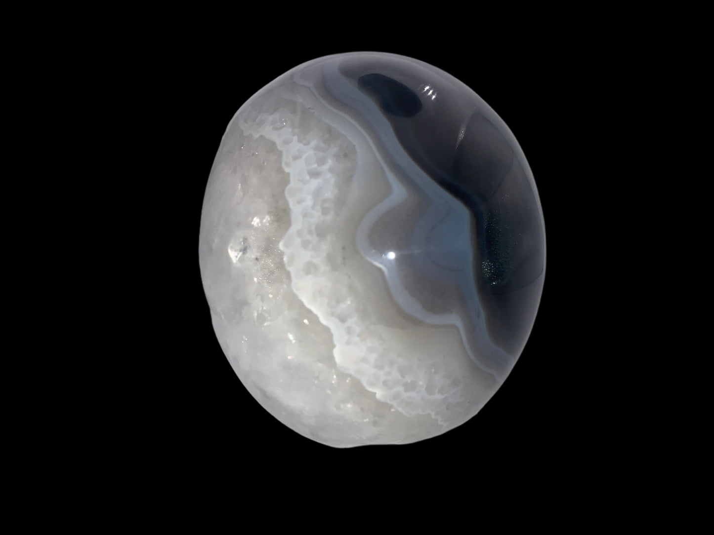 5.4" Agate, Quartz & Seraphinite Skull