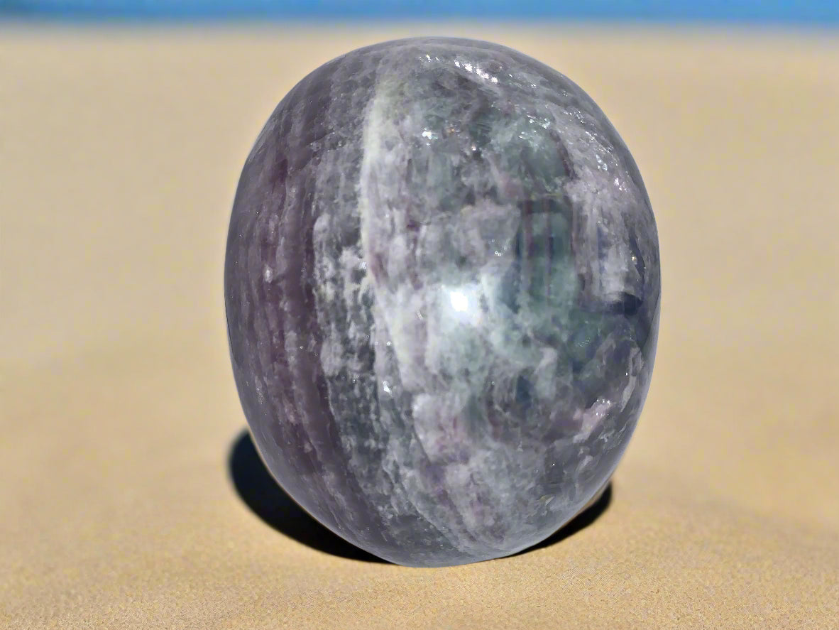 6" Rainbow Fluorite Skull w/ Rainbows