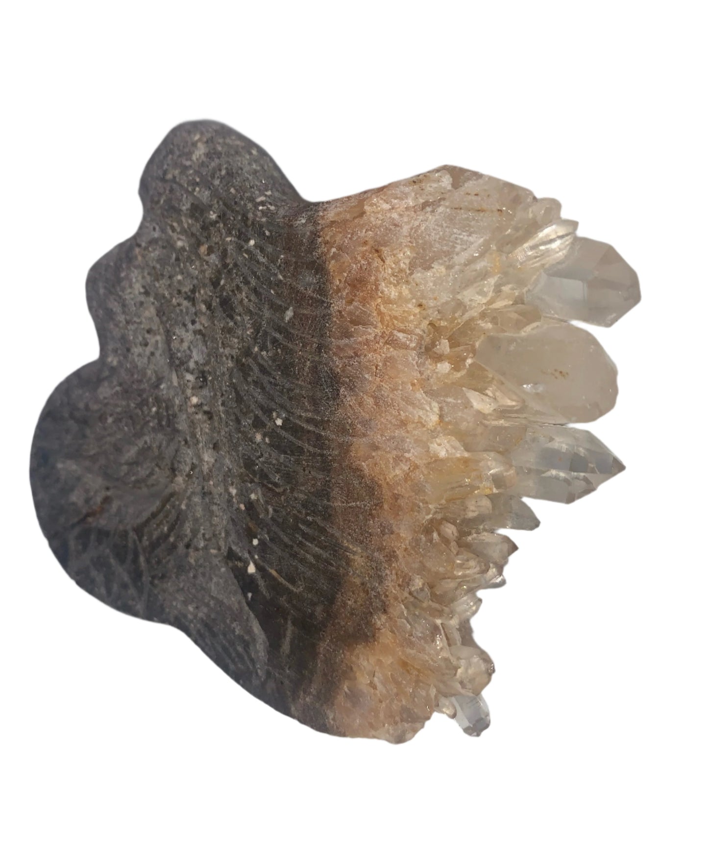 Quartz Cluster Mermaid Carving
