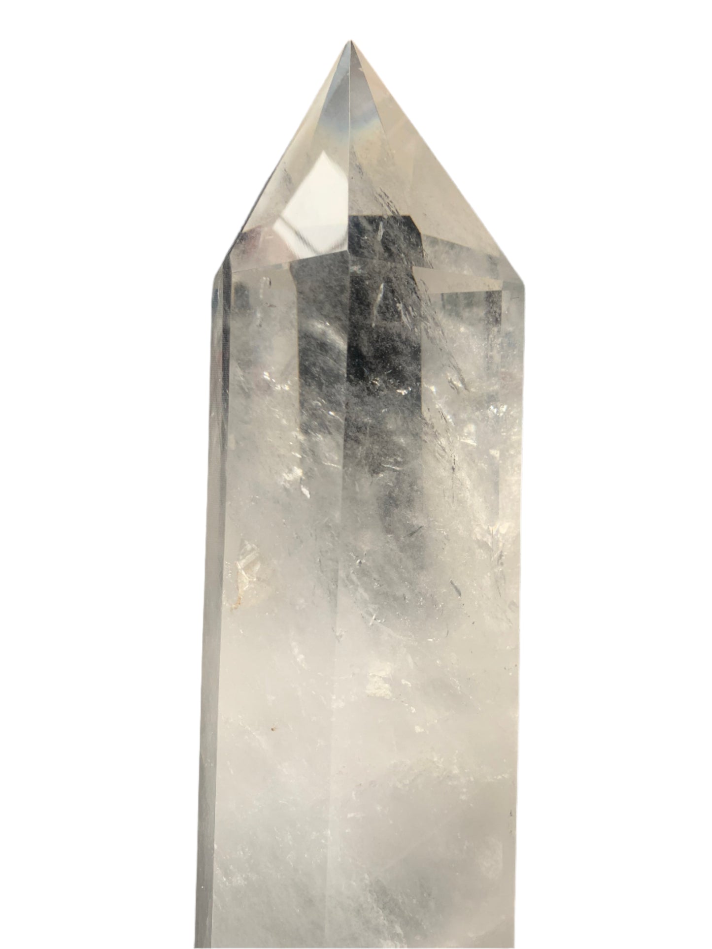 9lb Clear Quartz & Tourmaline Tower w/ Rainbows