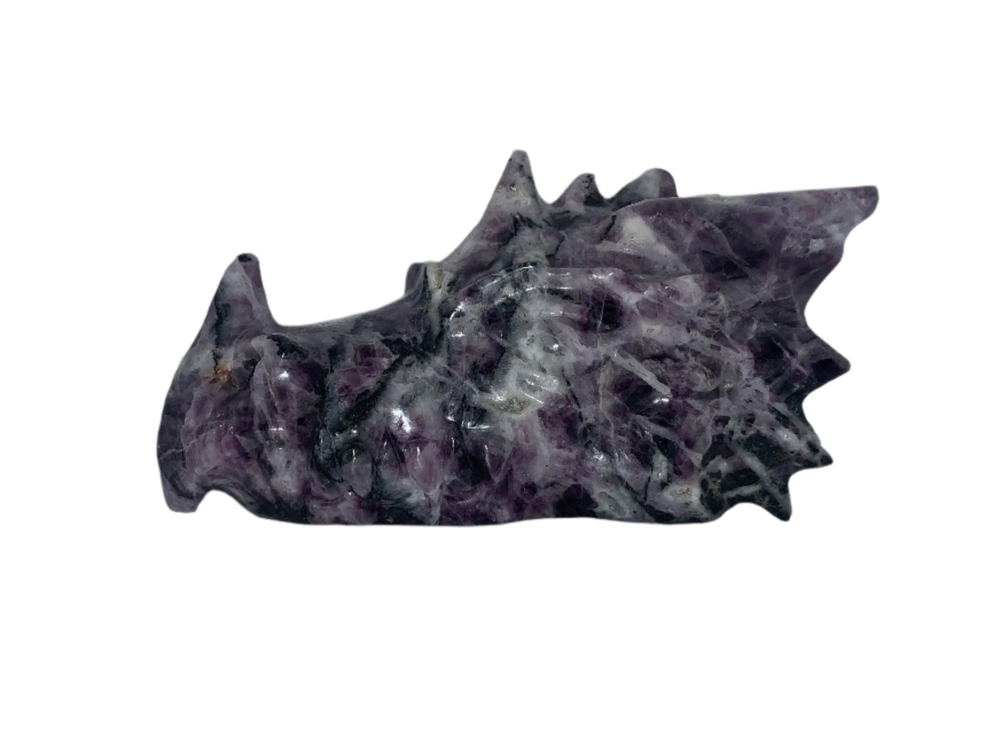 Talla de calavera de dragón de 6" de jadeíta