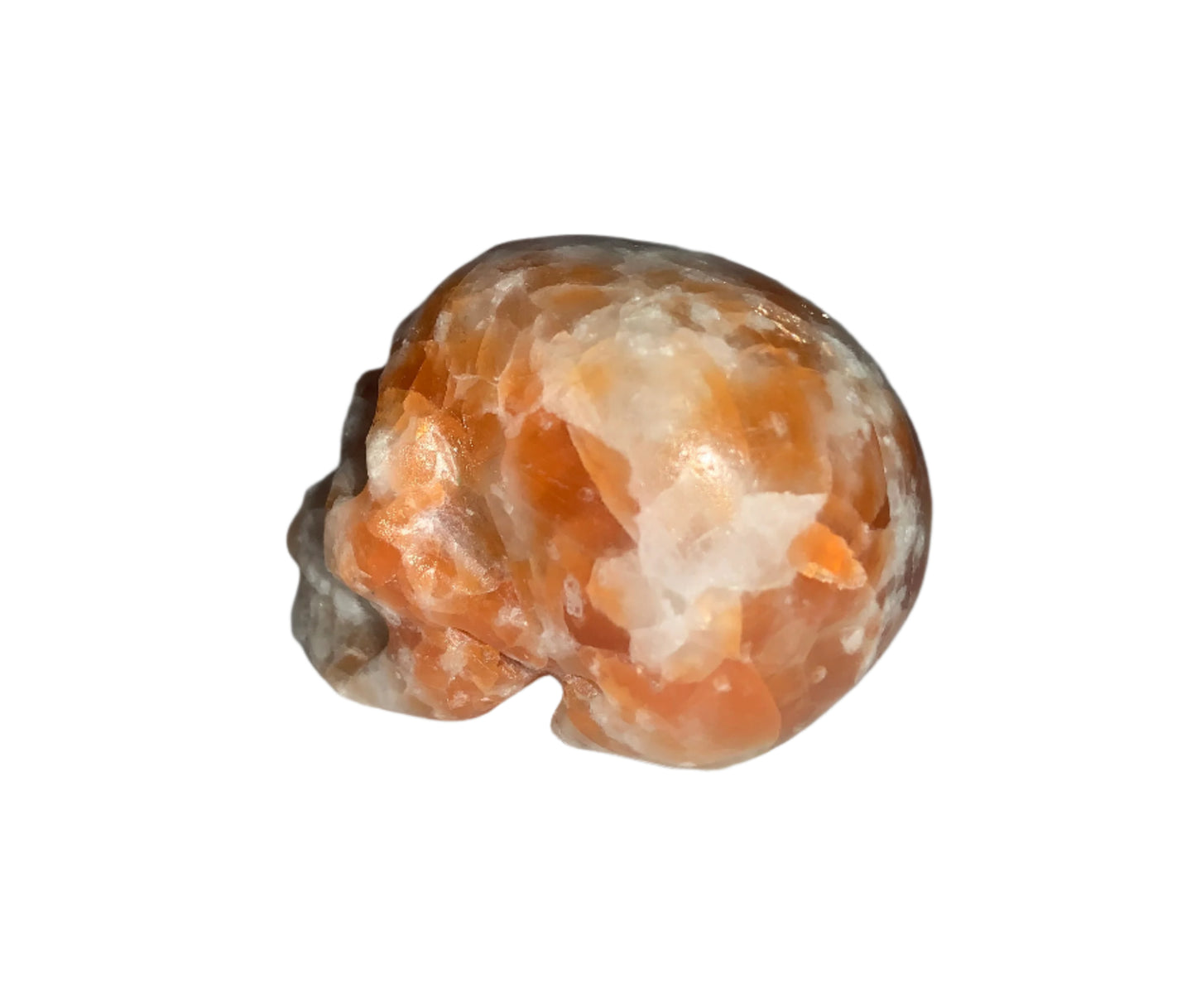 2.1" Orange Calcite Skull