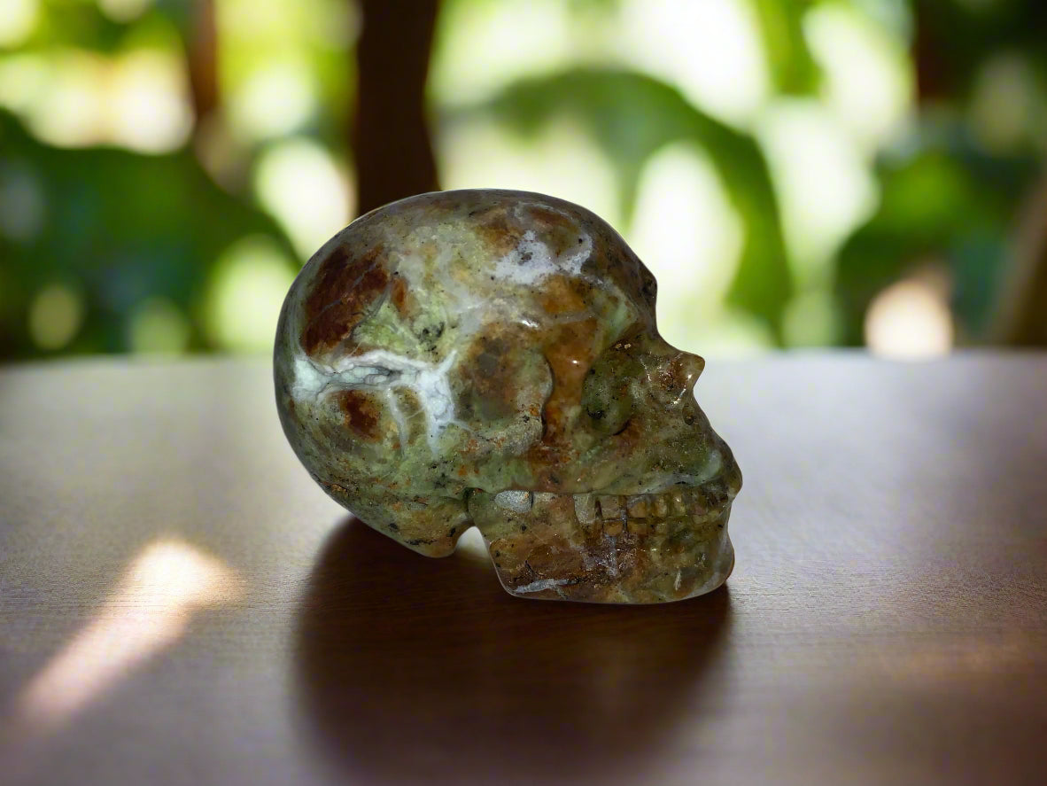 2.2" Green Opal Skull