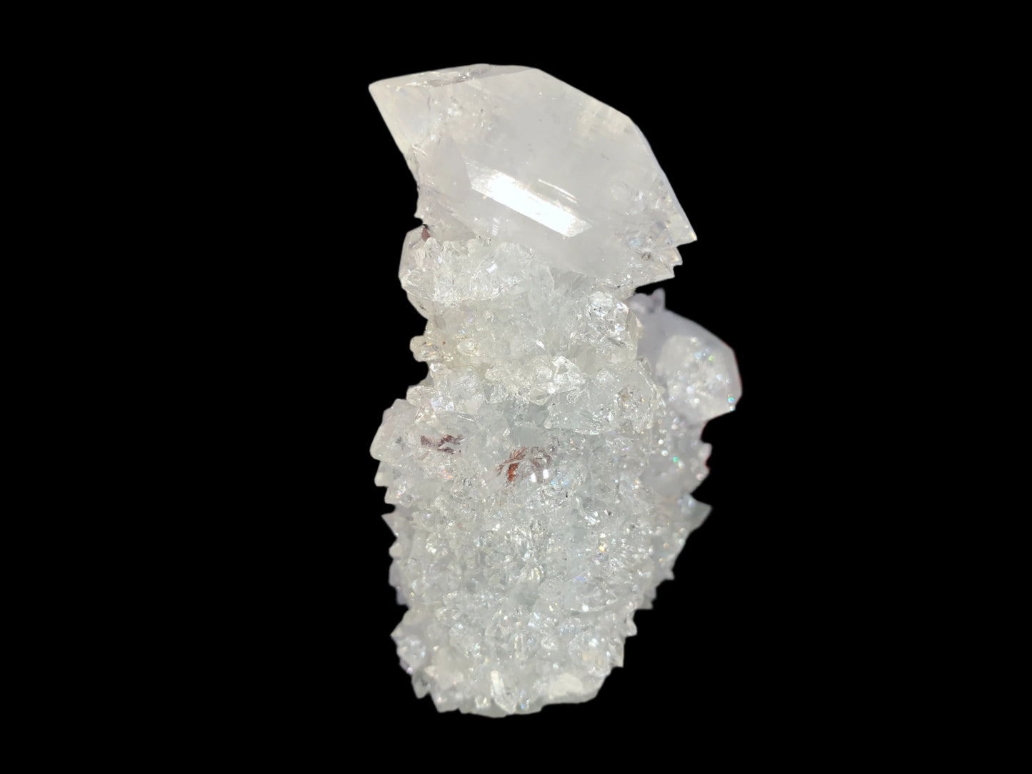 3.2" Apophyllite Cluster In Stalactite Formation w/ Rainbows