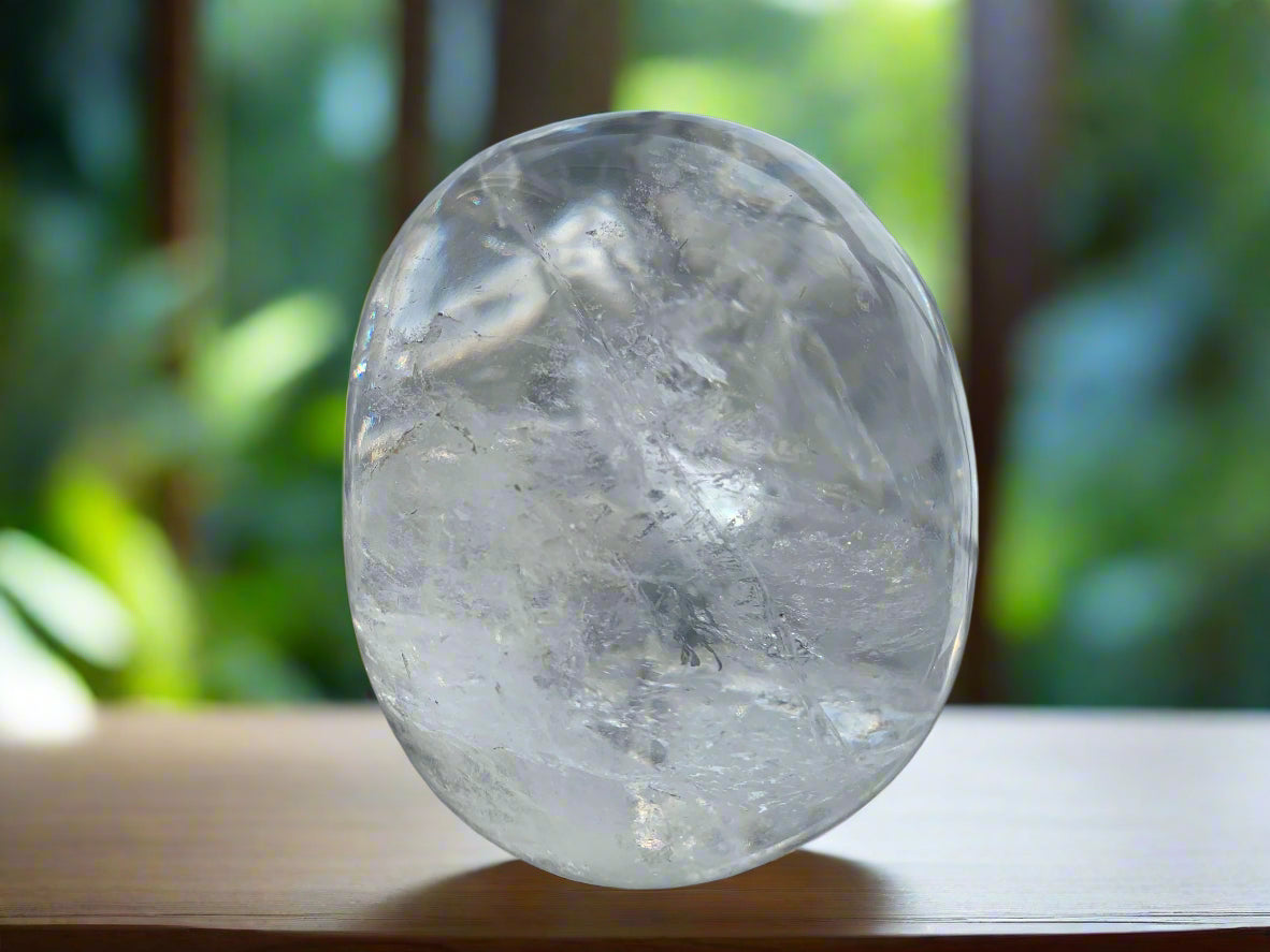 Cráneo de cuarzo del Himalaya de 4,6" con arcoíris