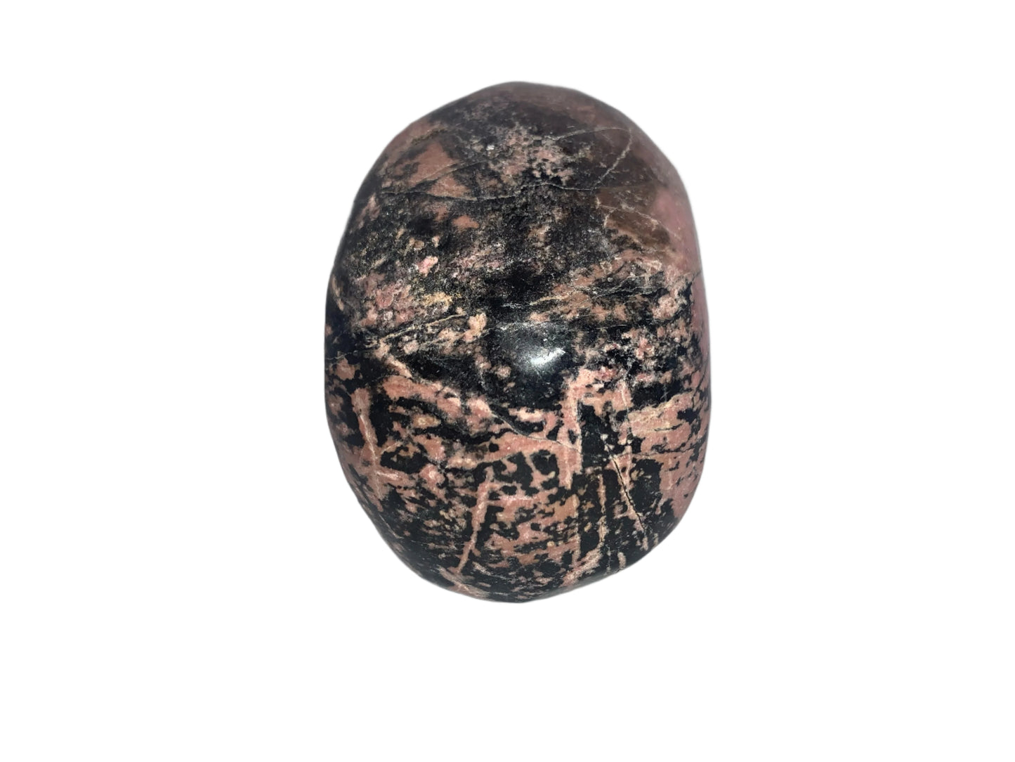 4.5" Peach Blossom Rhodonite Skull