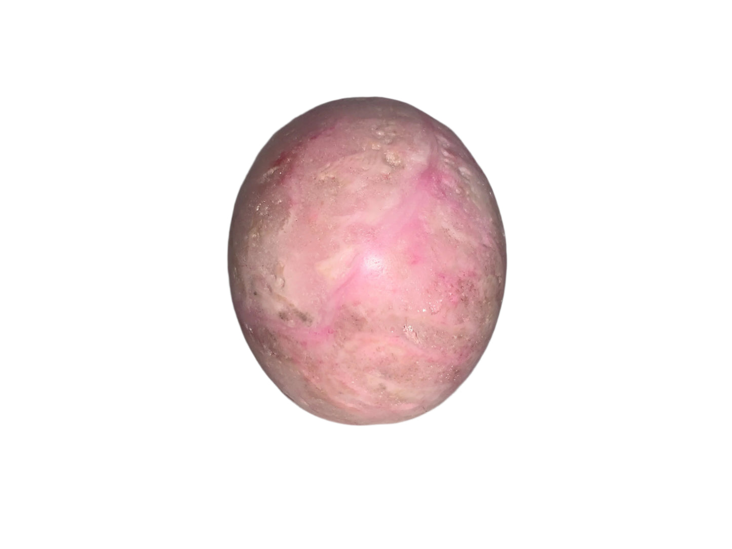 Cráneo de aragonito rosa raro de 4,3"