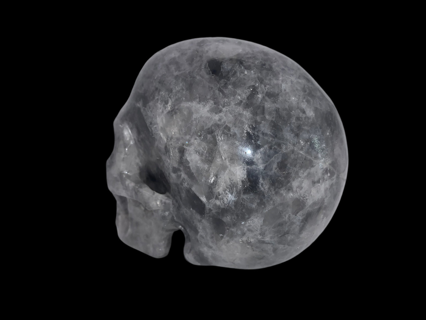 5.4" Gray Quartz Skull