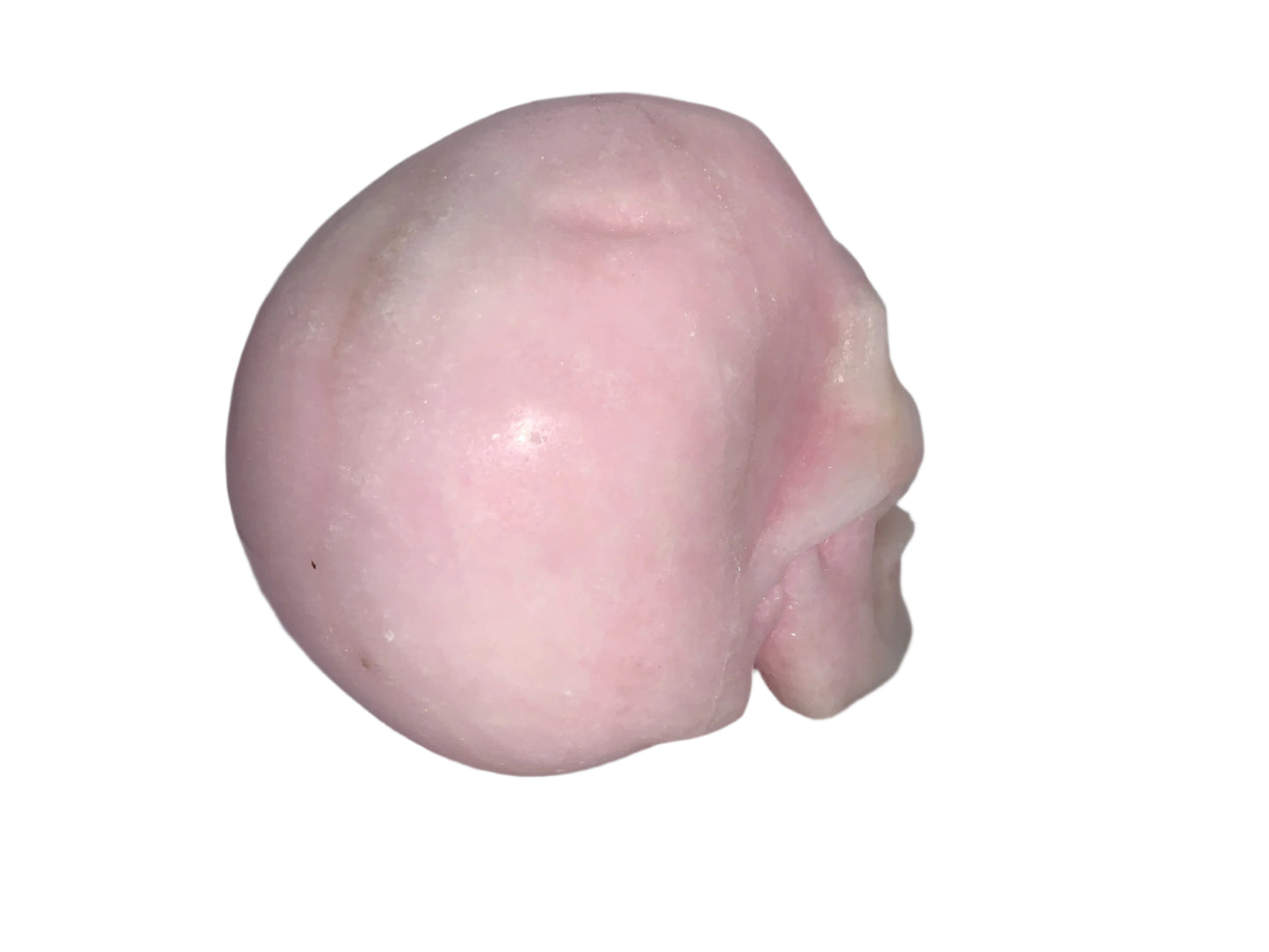 5.2" Rare Pink Aragonite Laughing Skull