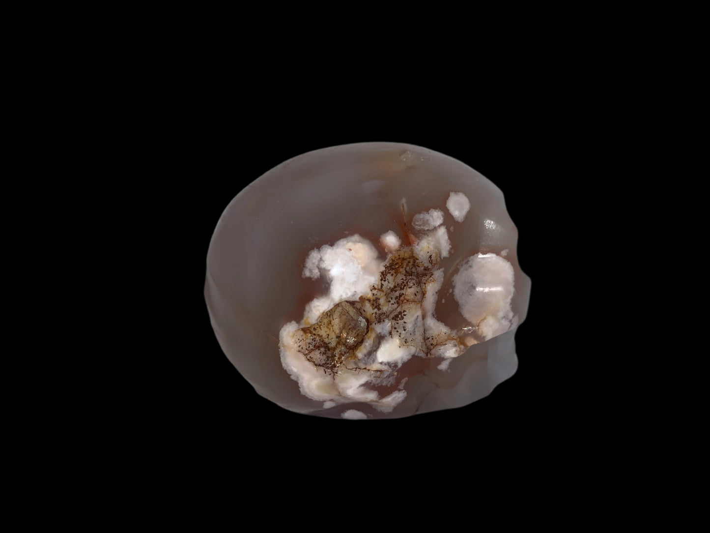 3.1" Flower Agate Skull