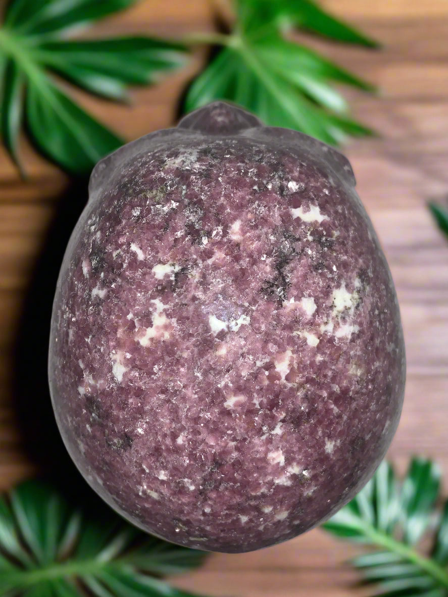 7" Lepidolite Skull