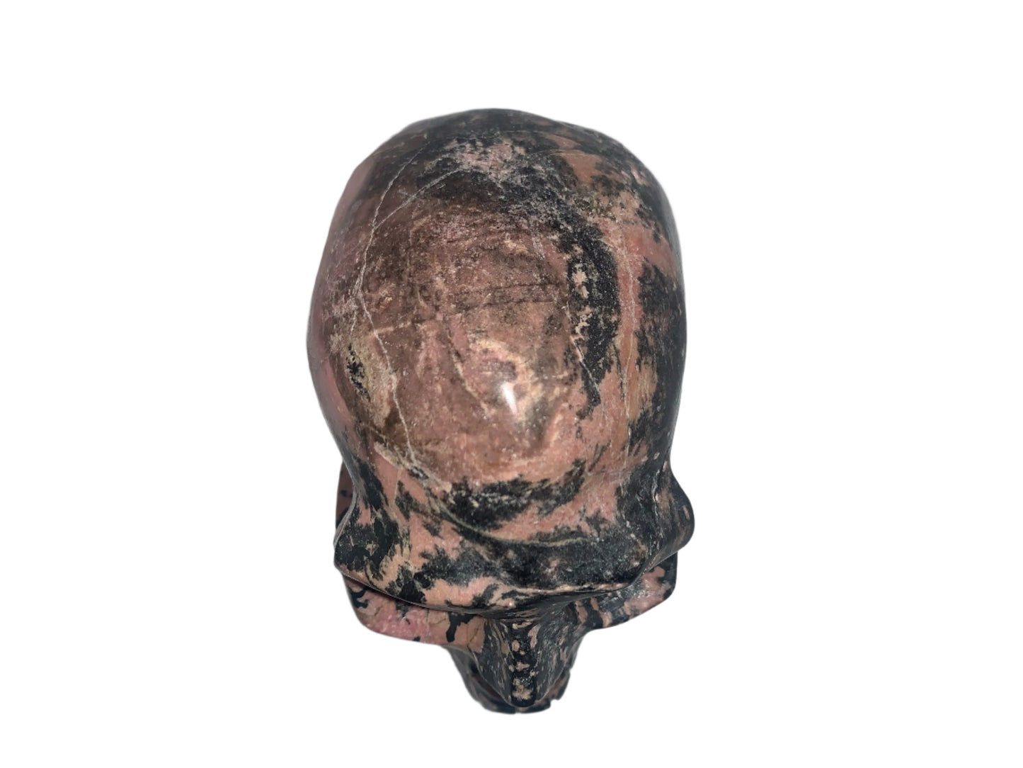 4.5" Peach Blossom Rhodonite Skull