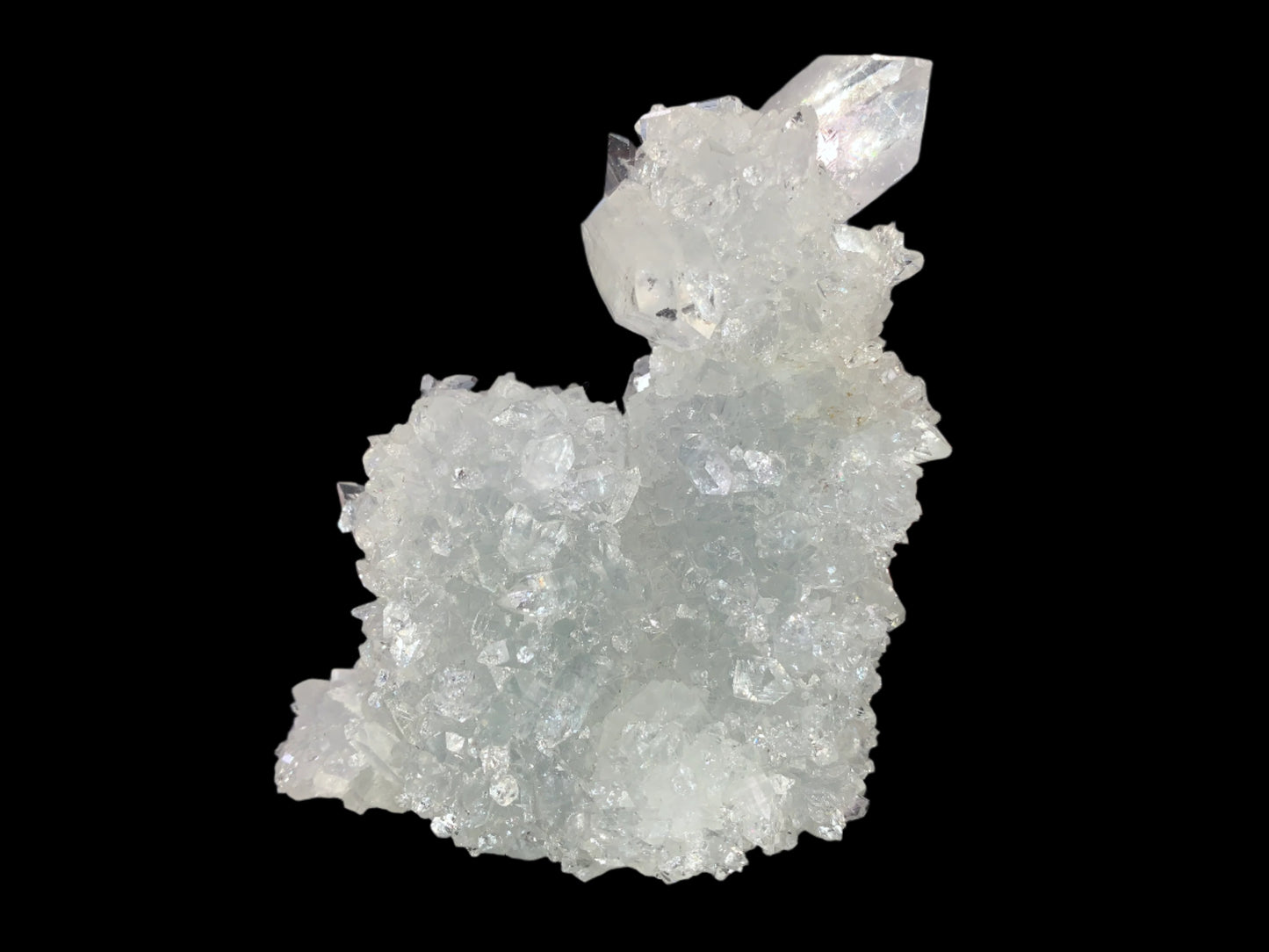 3.2" Apophyllite Cluster In Stalactite Formation w/ Rainbows