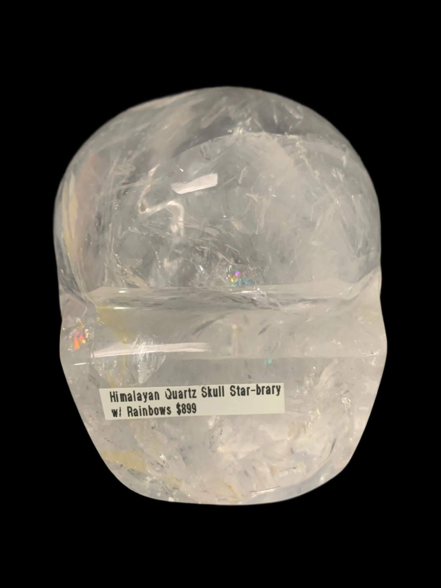 Himalayan Quartz Skull Star-brary w/ Rainbows