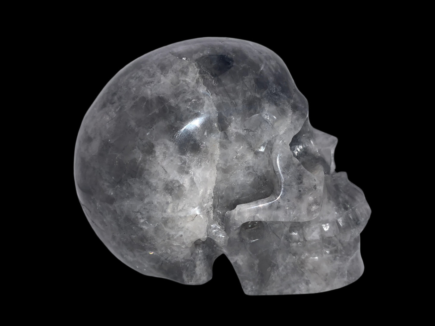 5.4" Gray Quartz Skull