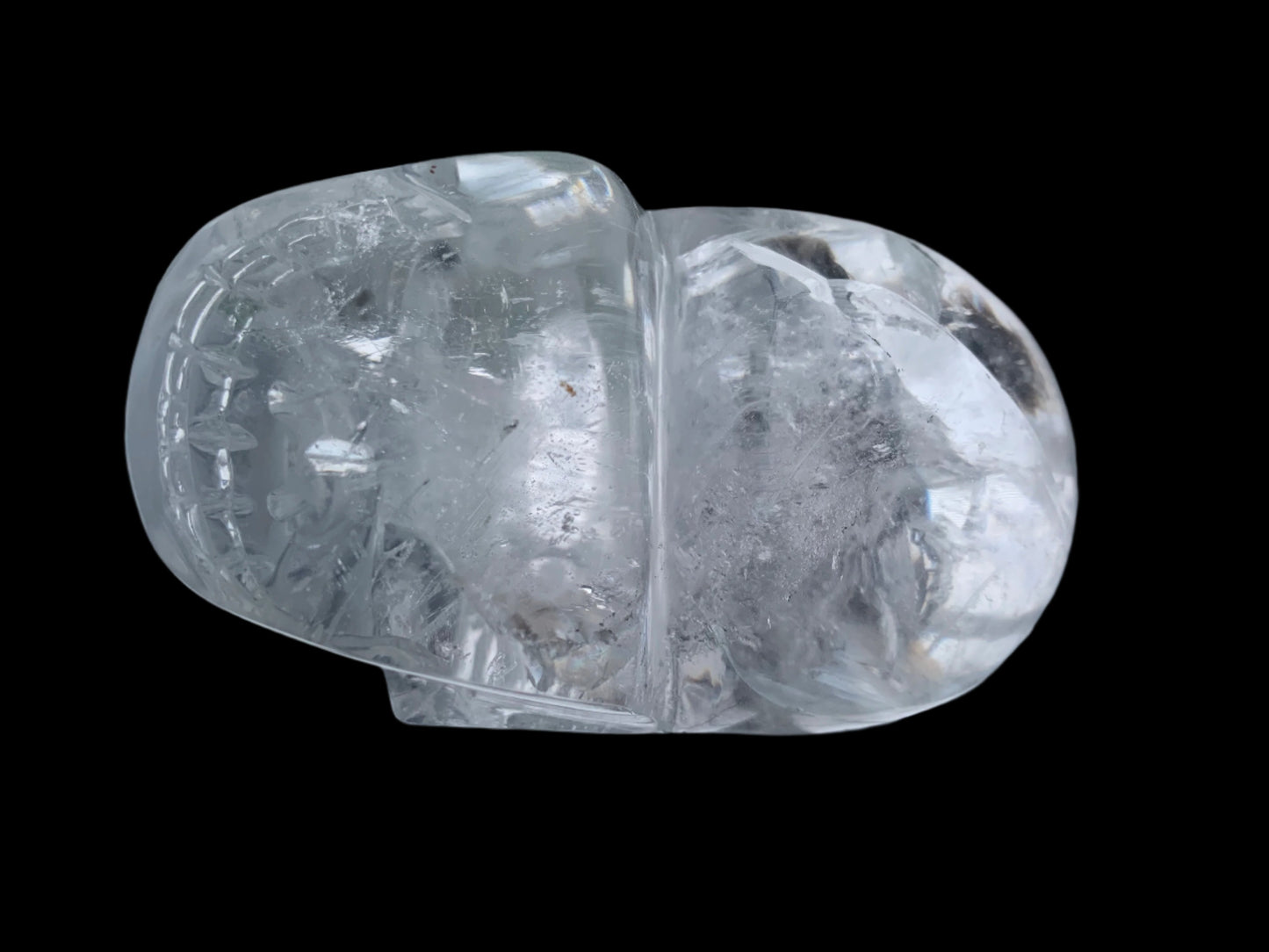 Cráneo de cuarzo alpino del Himalaya de 4,7" con arcoíris