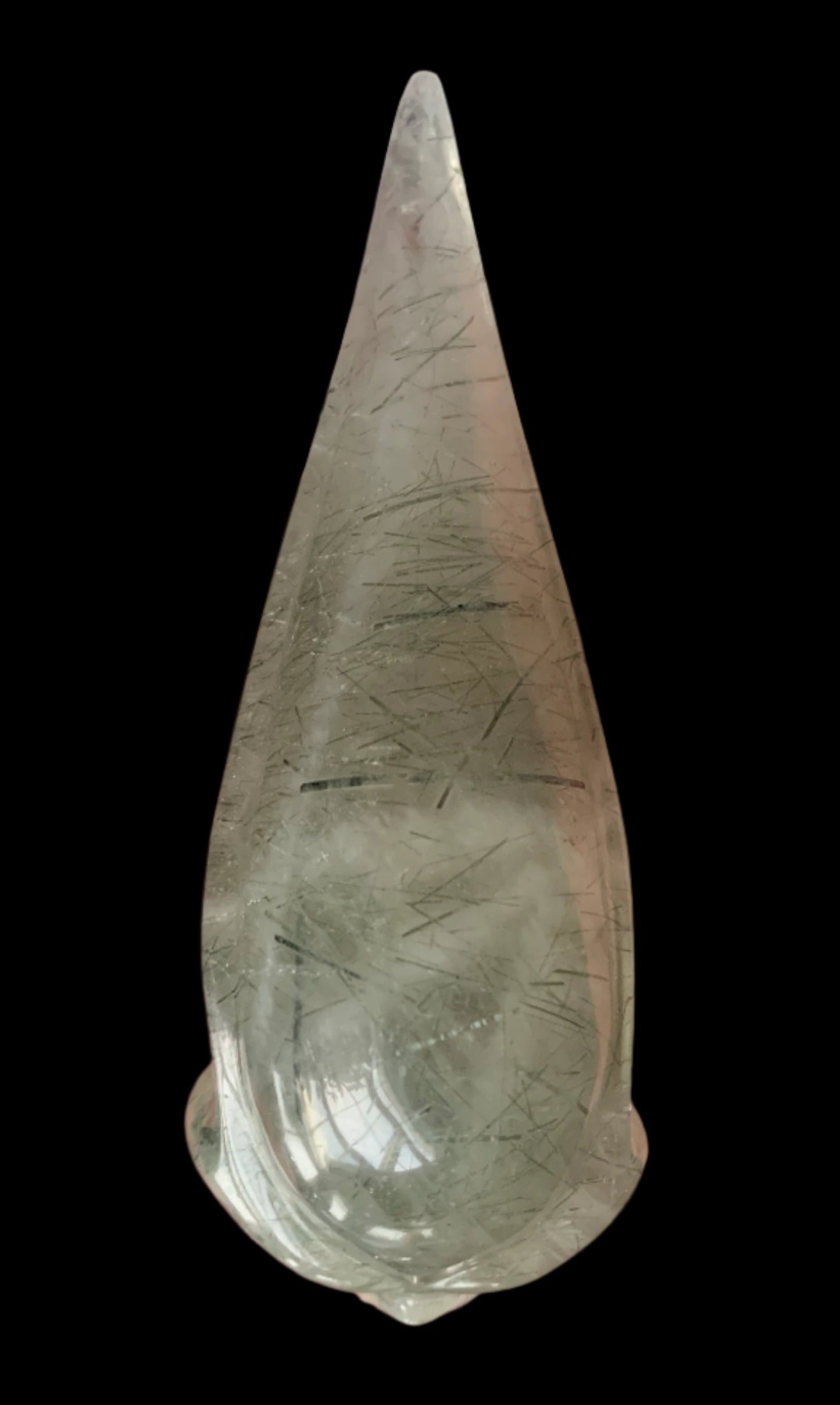 "Cosmic Heart" 5.2" Leandro de Souza Green Rutilated Brazilian Quartz Traveler Skull w/ Rainbows