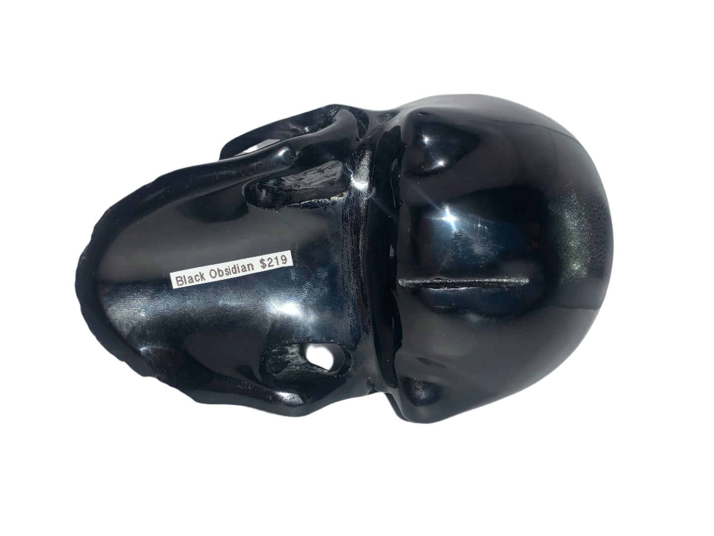 Cráneo de obsidiana negra de 5,3"
