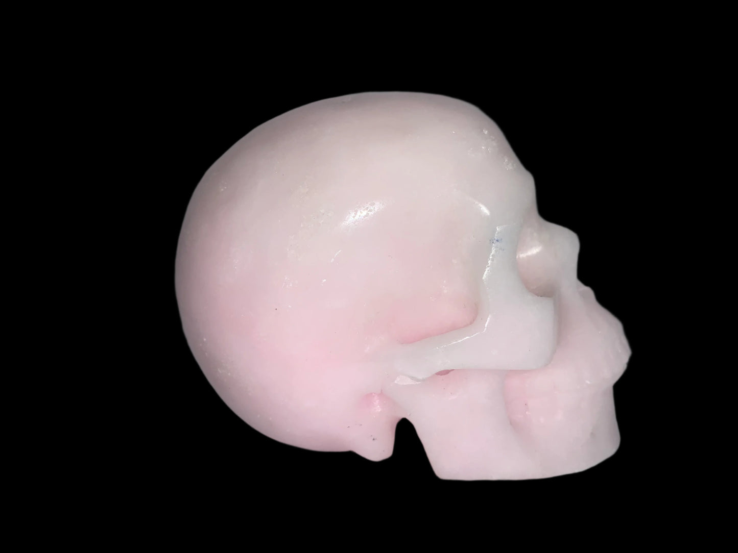 5.3" Pink Aragonite Skull