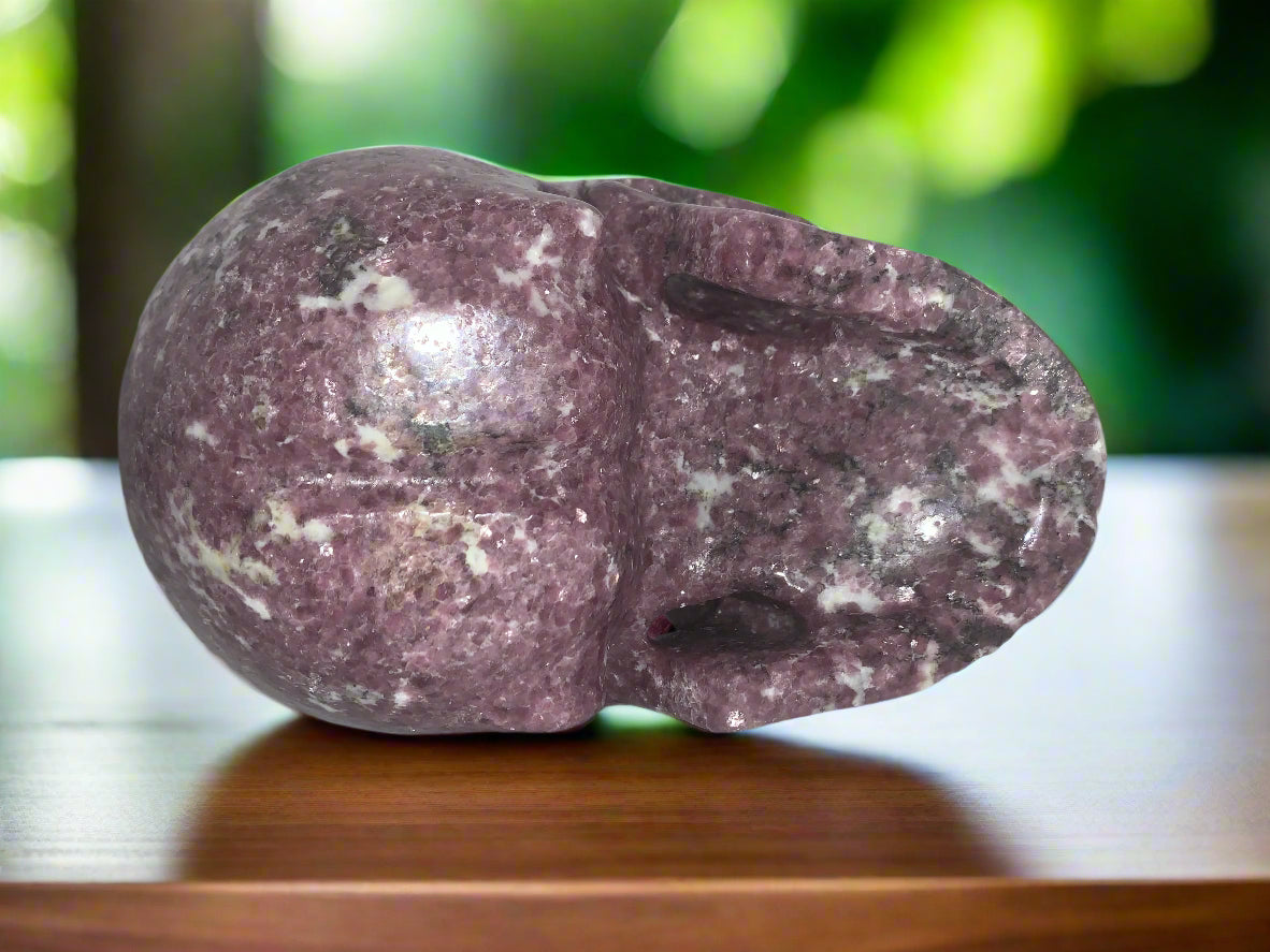 7" Lepidolite Skull