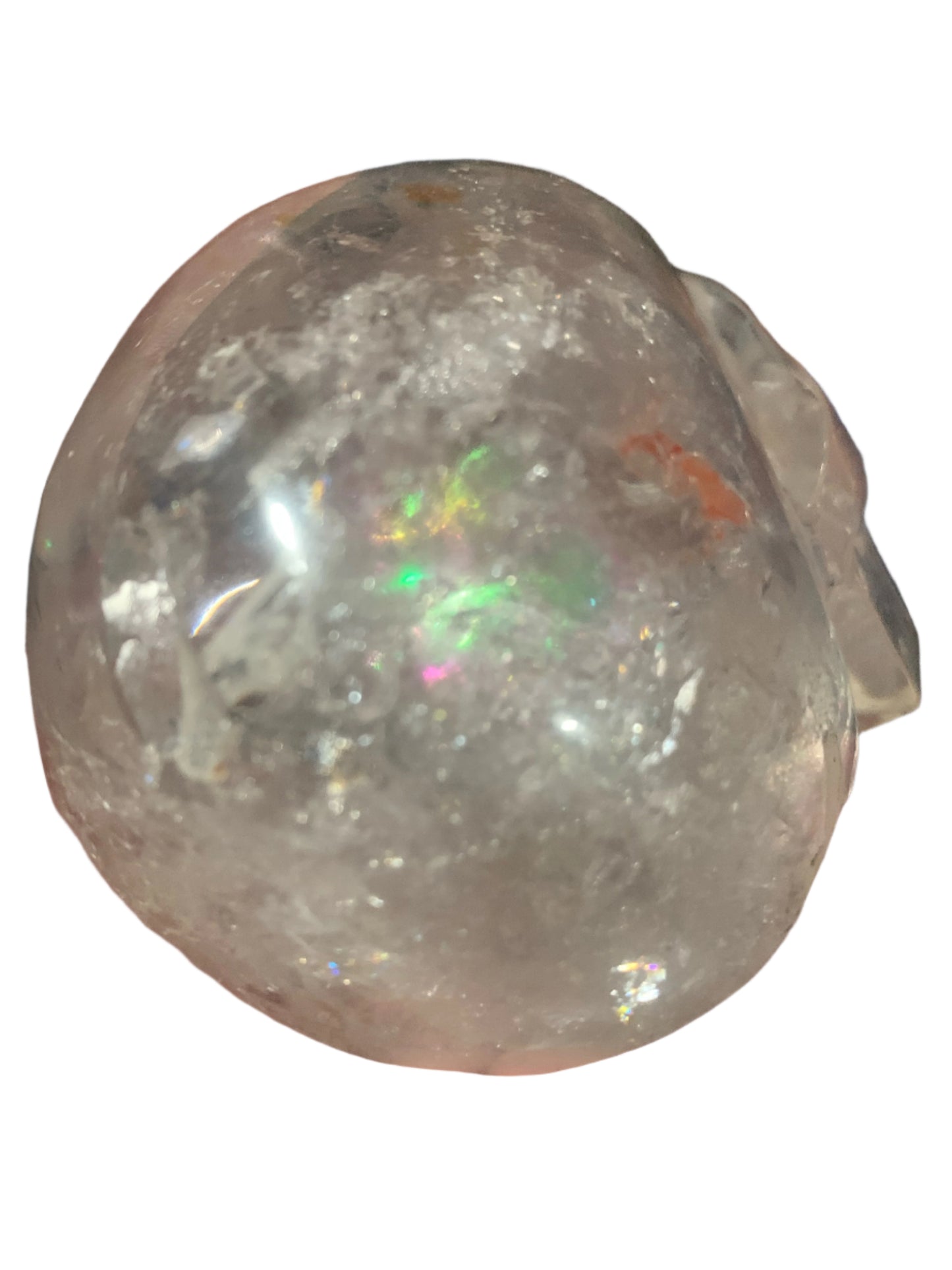 4" Master Healer Alpine Quartz Skull w/ Rainbows