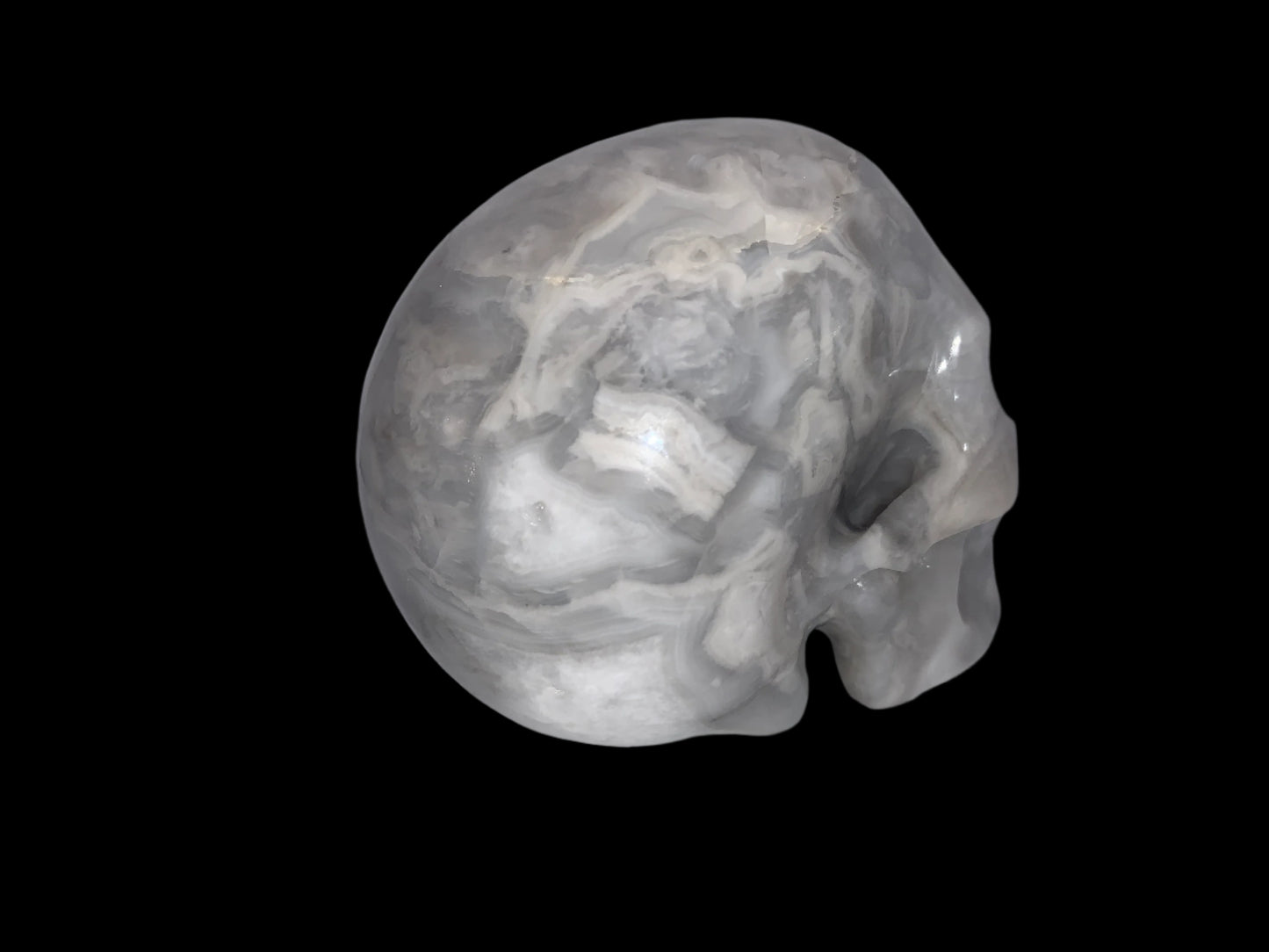 4.3" Crazy Lace Agate Skull
