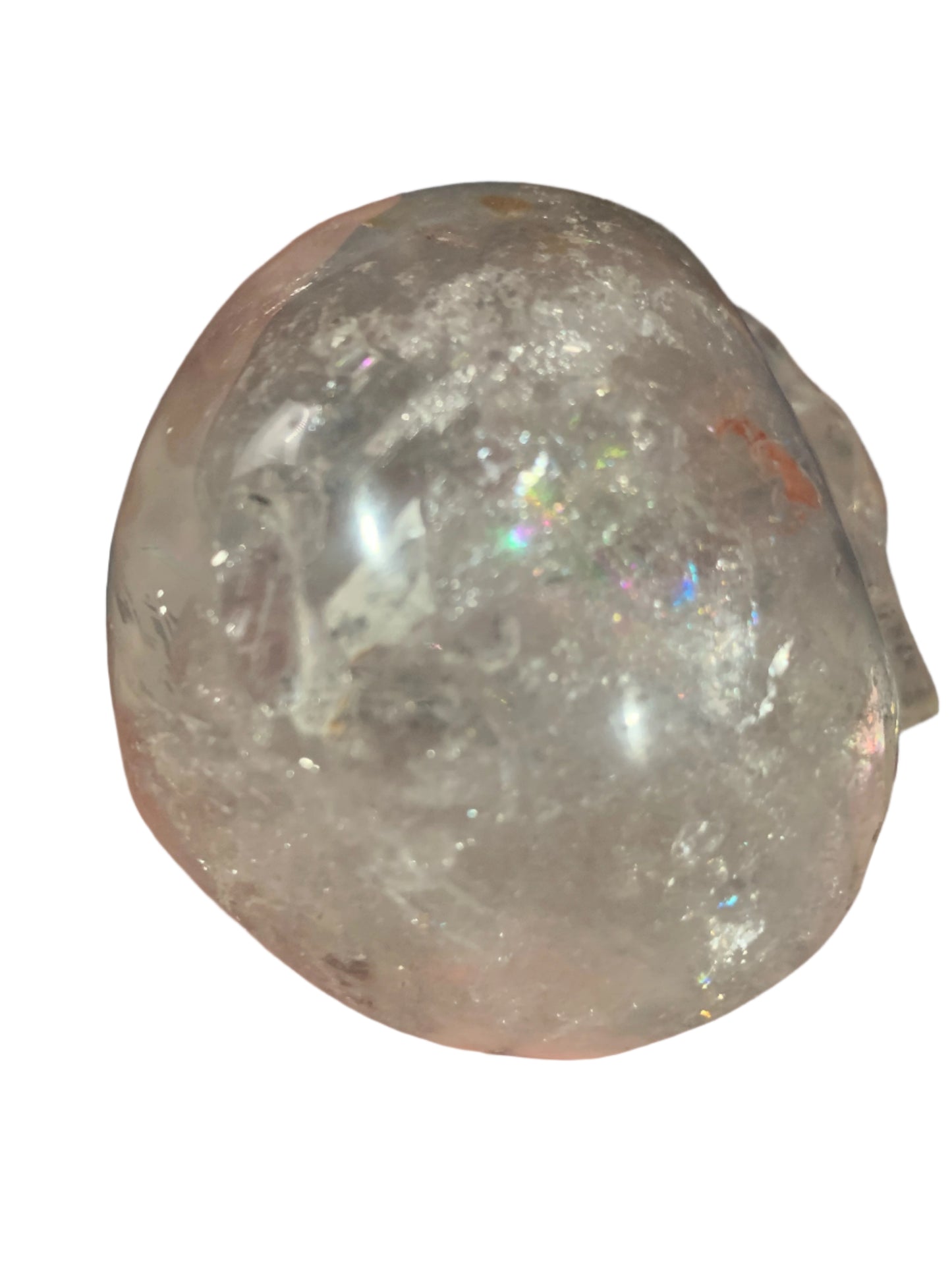 4" Master Healer Alpine Quartz Skull w/ Rainbows