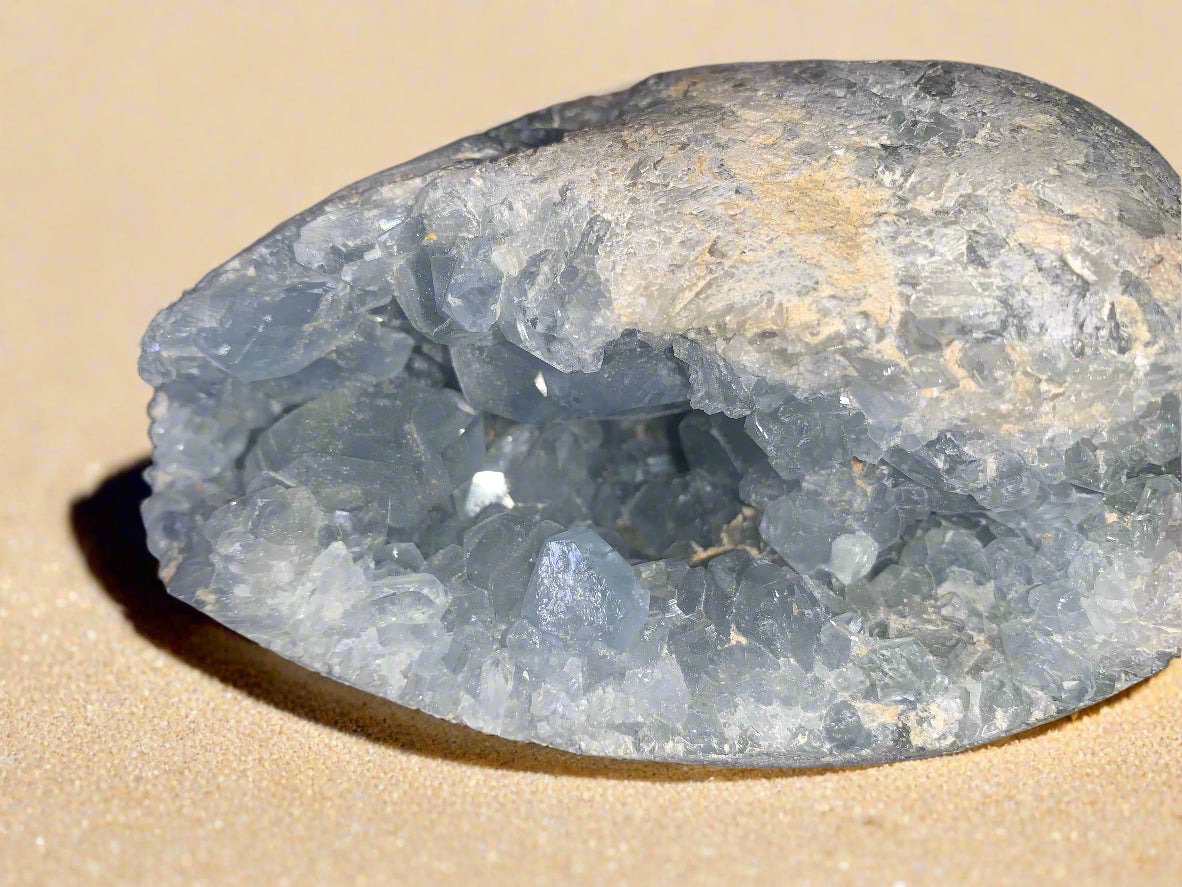 5.3" Celestite Geode Egg
