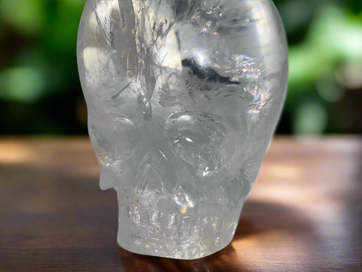 Himalayan Quartz Skull Star-brary w/ Rainbows