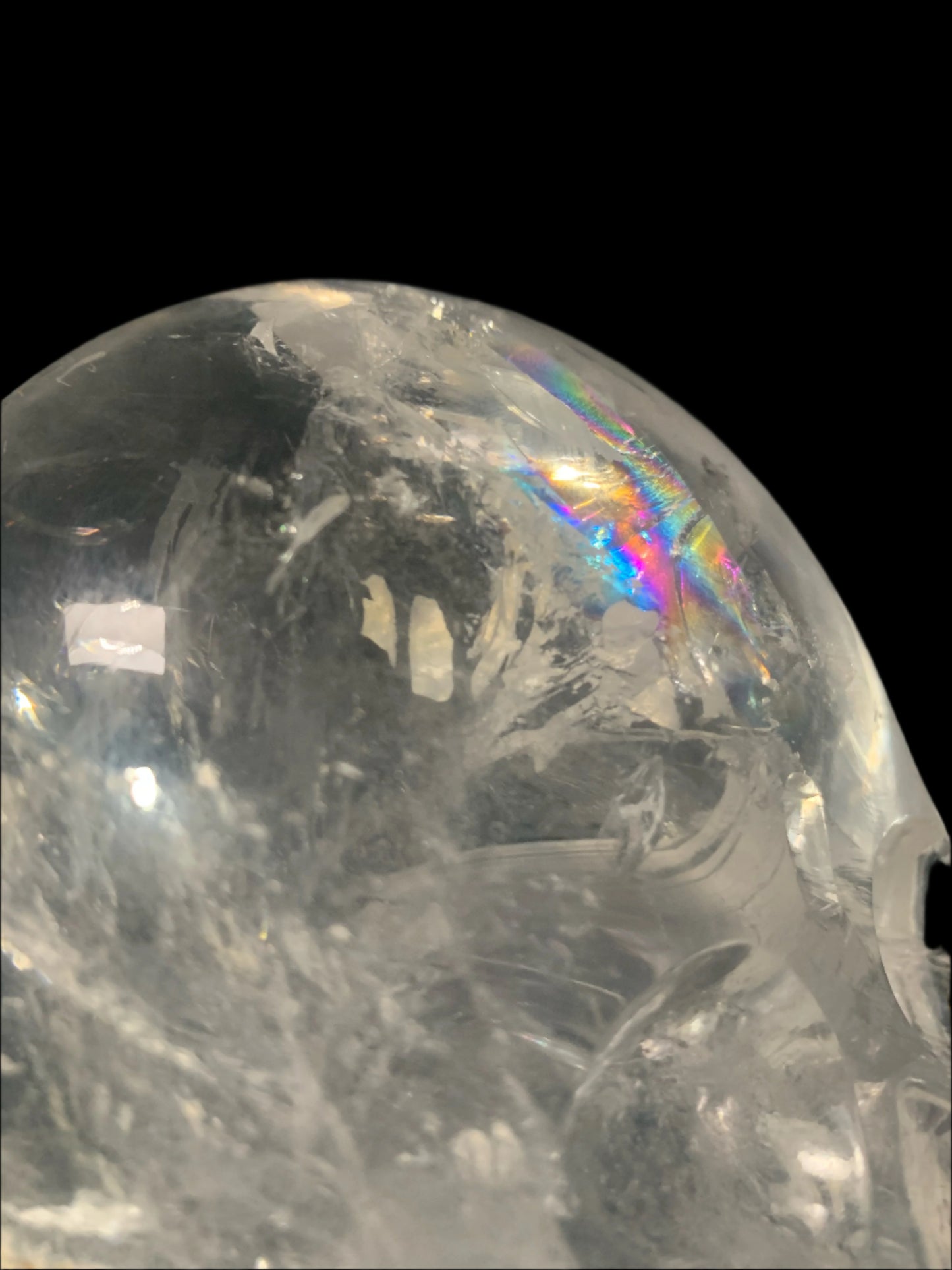 Himalayan Quartz Skull Star-brary w/ Rainbows