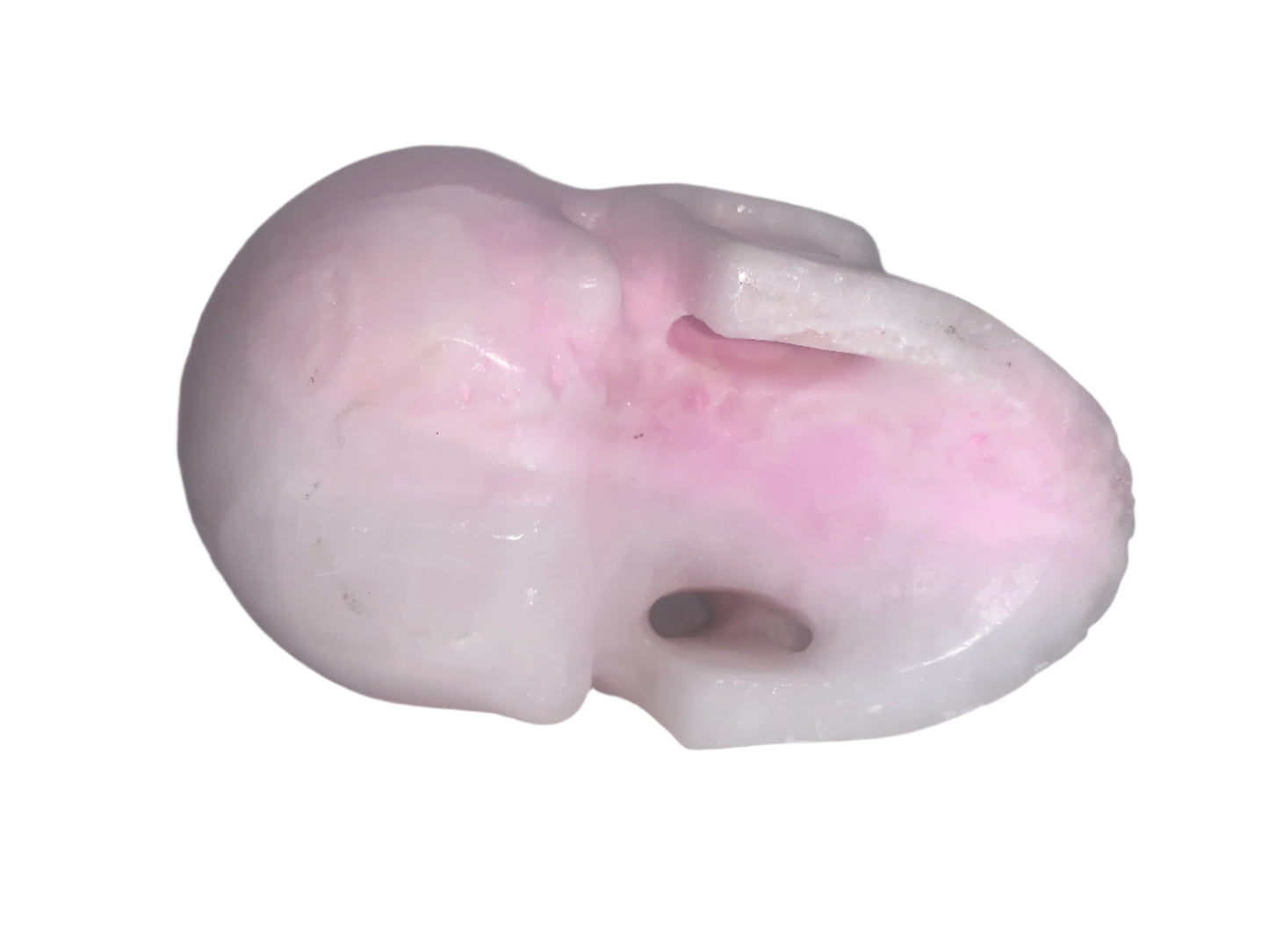 5.3" Rare Pink Aragonite Skull