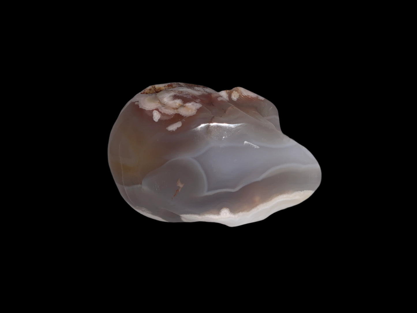 3.1" Flower Agate Skull
