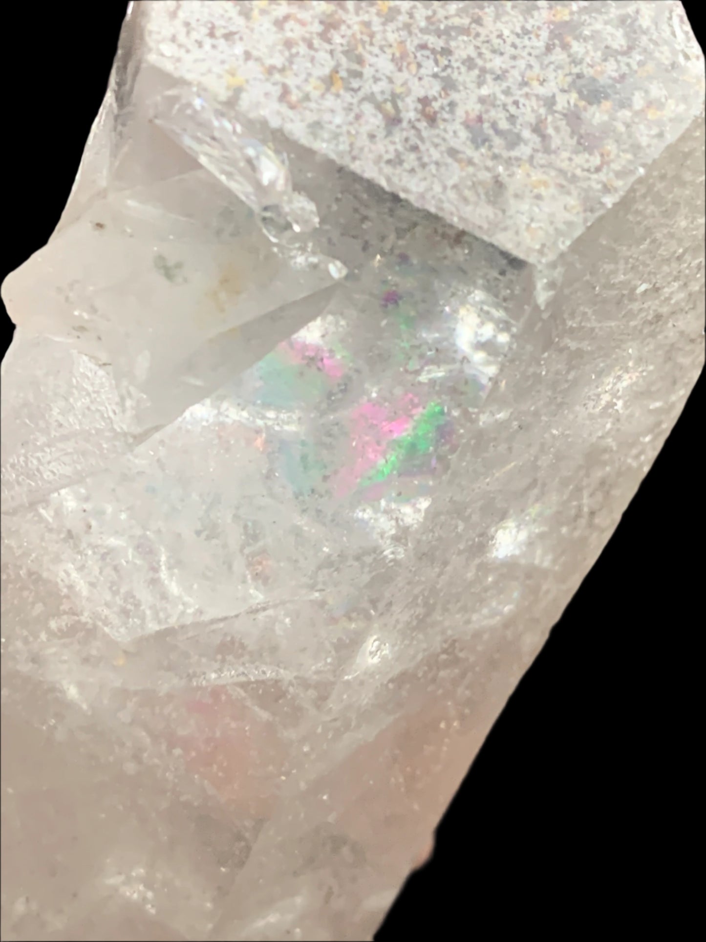 Biblioteca estelar de cristal de cuarzo autorreparado de 5,9" con arcoíris