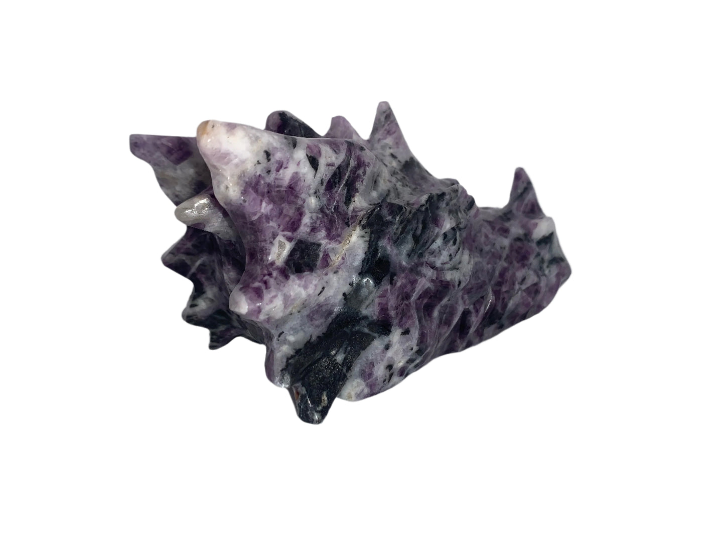Talla de calavera de dragón de 6" de jadeíta