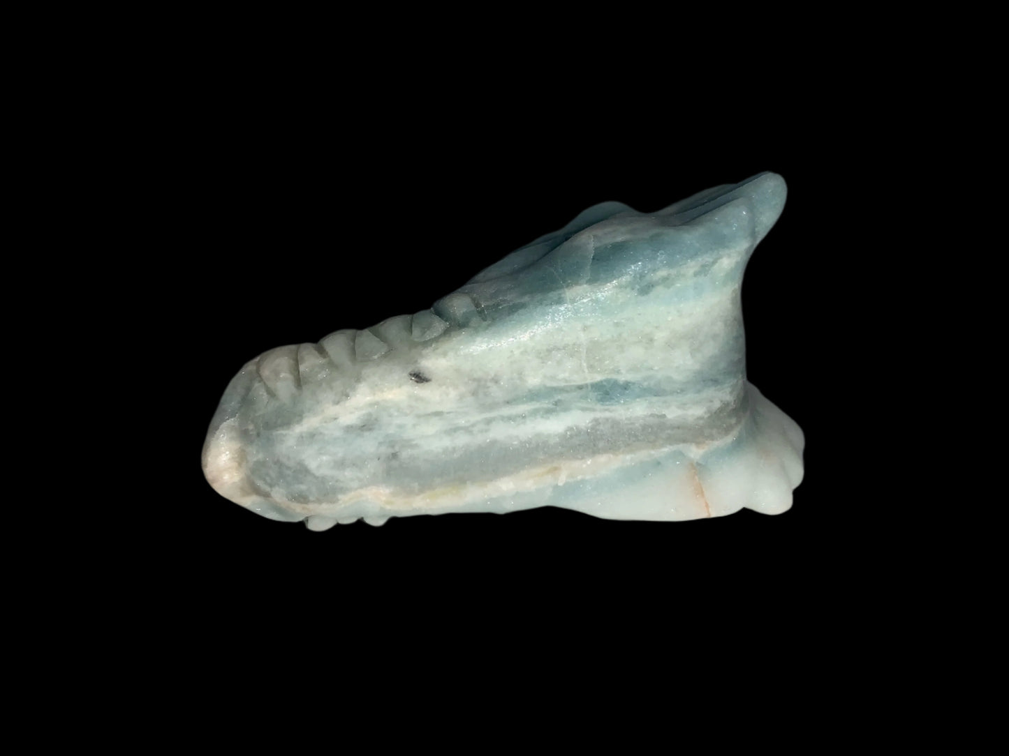 4" Dumortierite Dragon Skull