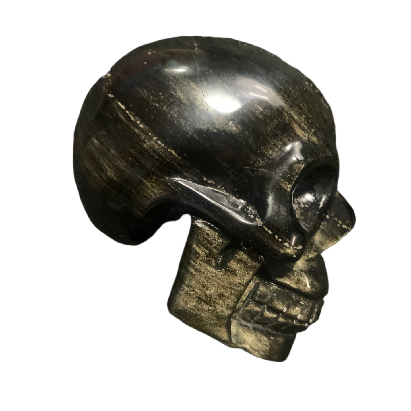 3.9" Golden Sheen Obsidian Skull