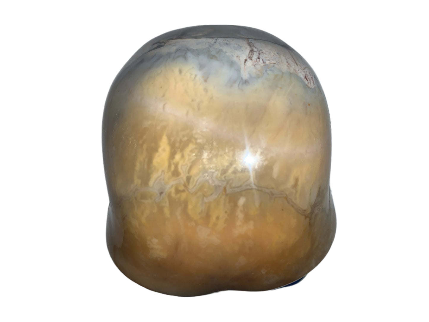 4.1" Carnelian Dendritic Agate Star Being w/ Lapis Lazuli Eyes