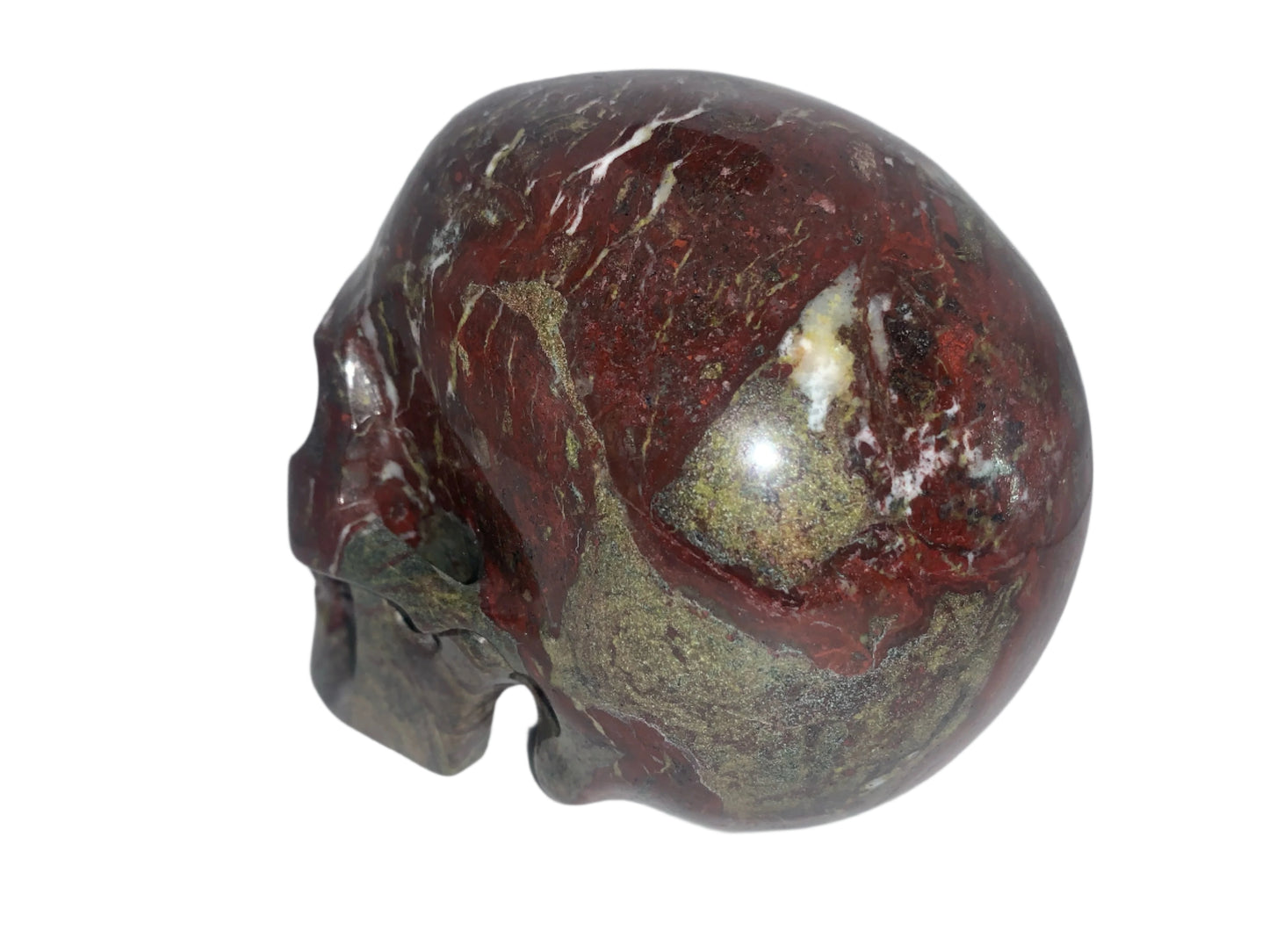 5.3" Dragon Blood Jasper Skull
