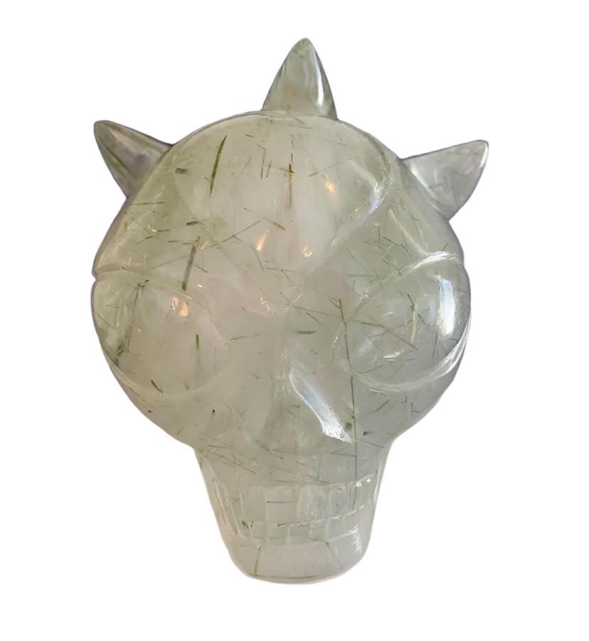 Talla de calavera de doble cara de Leandro Earth Healer Phoenix