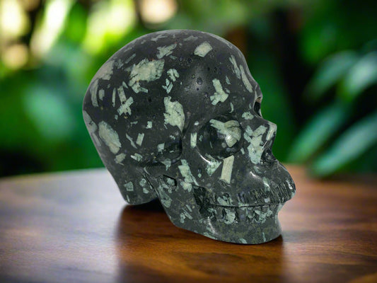 Cráneo de piedra para escritura china de 5,3"