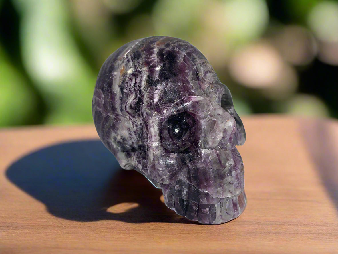 4.3" Purple Fluorite Skull