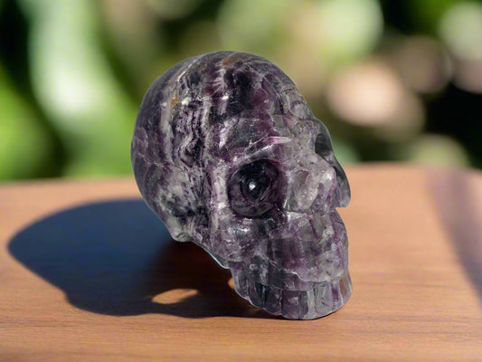 Cráneo de fluorita violeta de 4,3"
