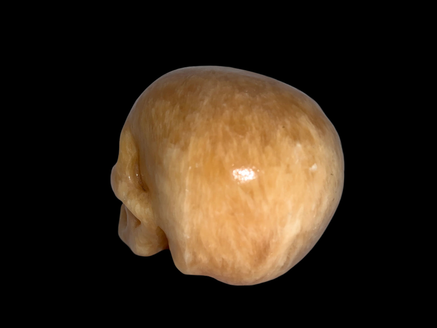 3.8" Orange Calcite Skull