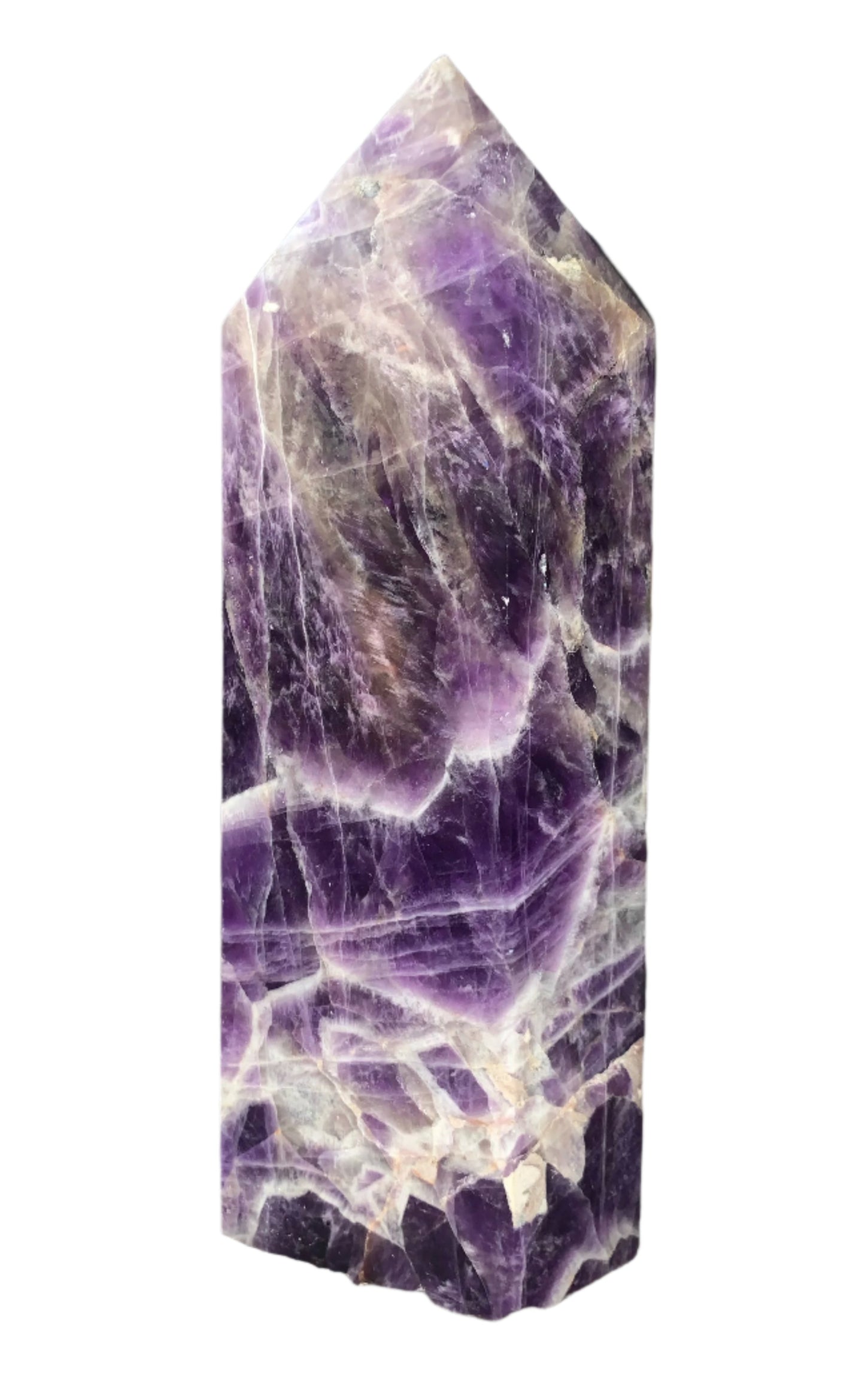 3lb 6oz Chevron Amethyst Tower