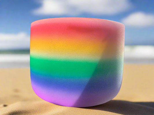 Rainbow Quartz Heaven & Earth Singing Bowl Perfect Pitch 528hz Top C